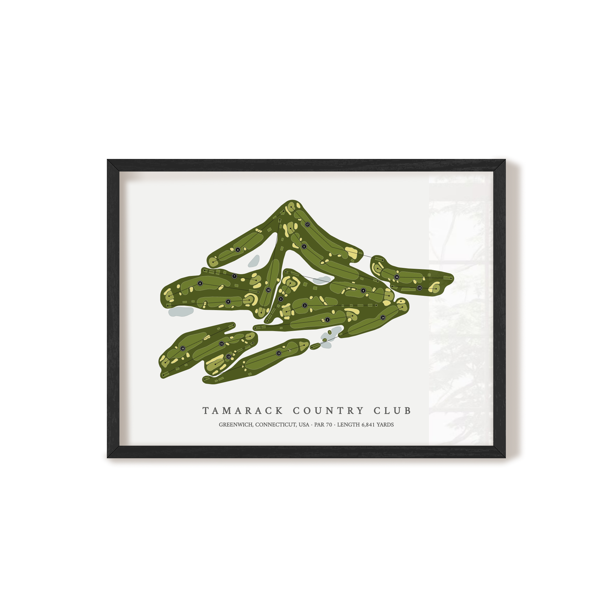 Tamarack Country Club | Golf Course Map | Black Frame