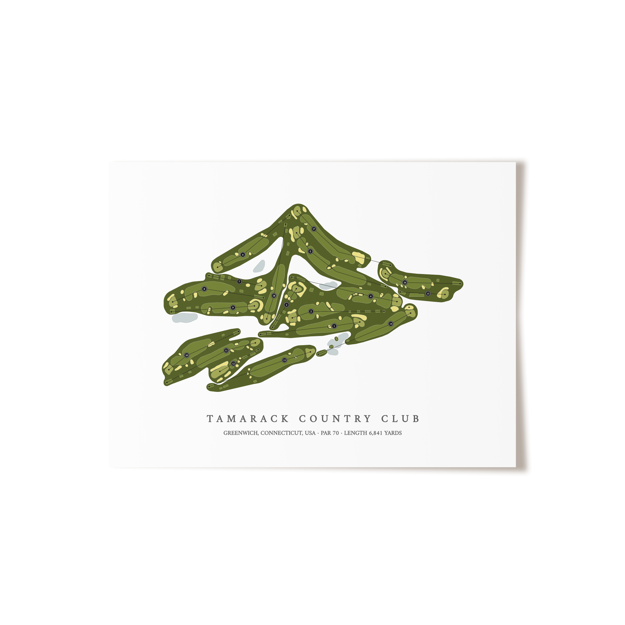 Tamarack Country Club | Golf Course Map | Unframed