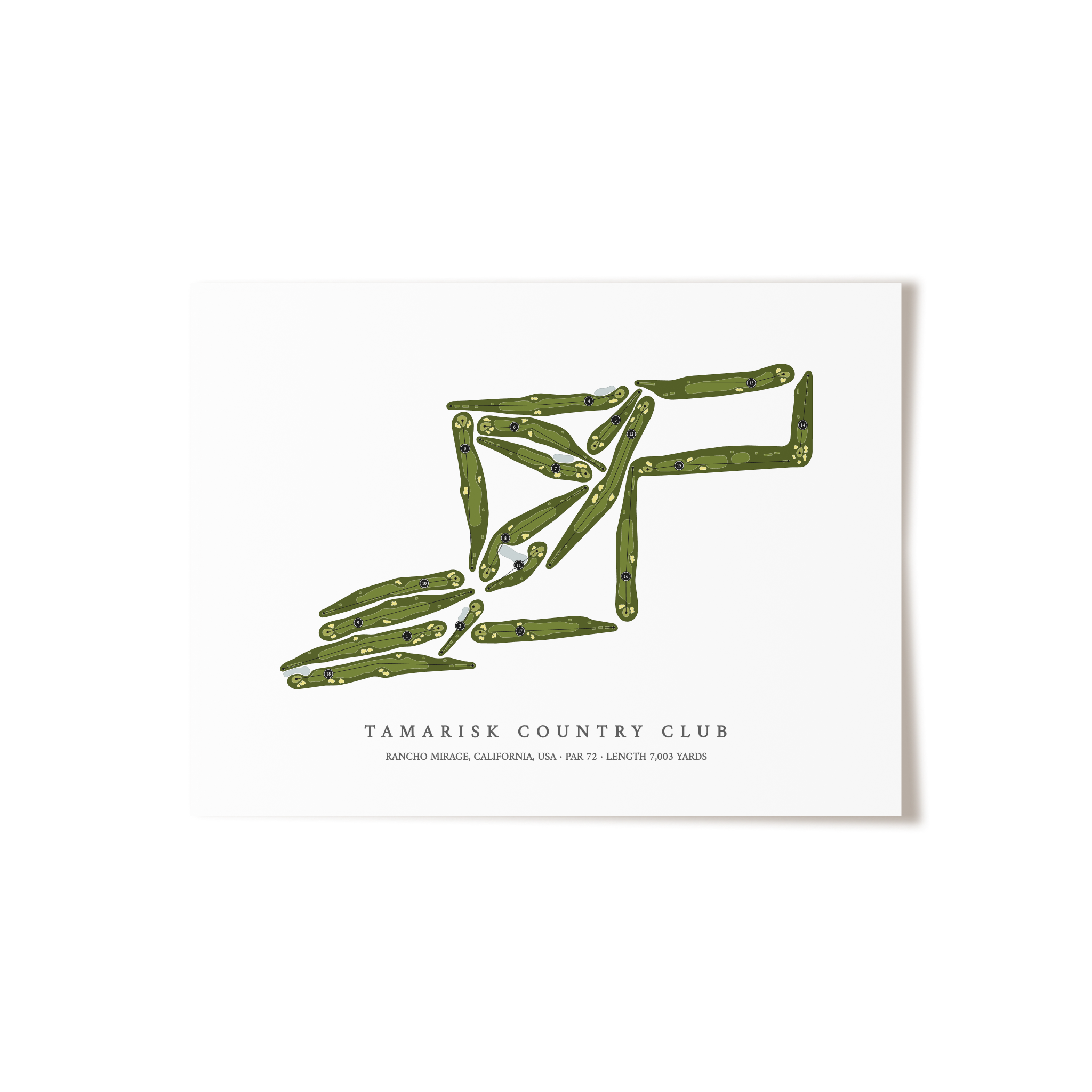 Tamarisk Country Club | Golf Course Map | Unframed 