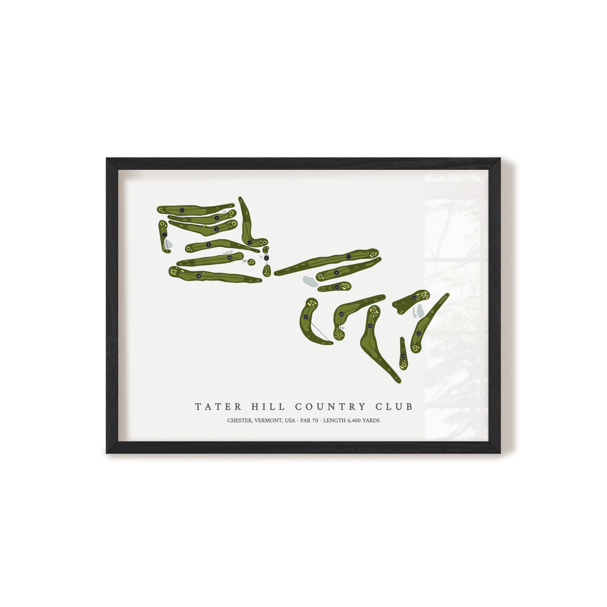 Tater Hill Country Club | Golf Course Map | Black Frame