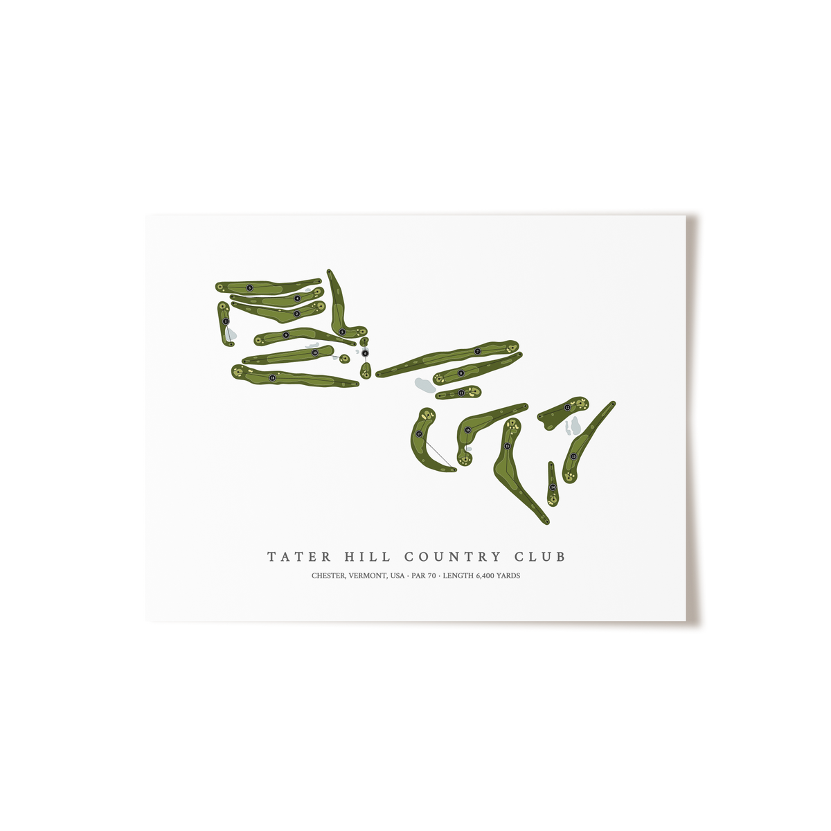 Tater Hill Country Club | Golf Course Map | Unframed