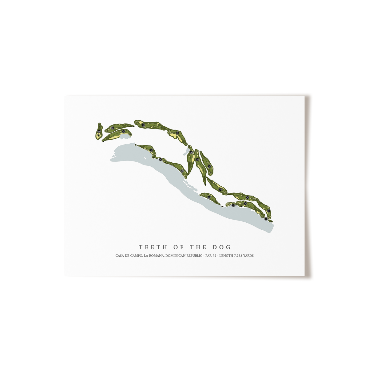 Teeth of the Dog | Golf Course Print | Unframed