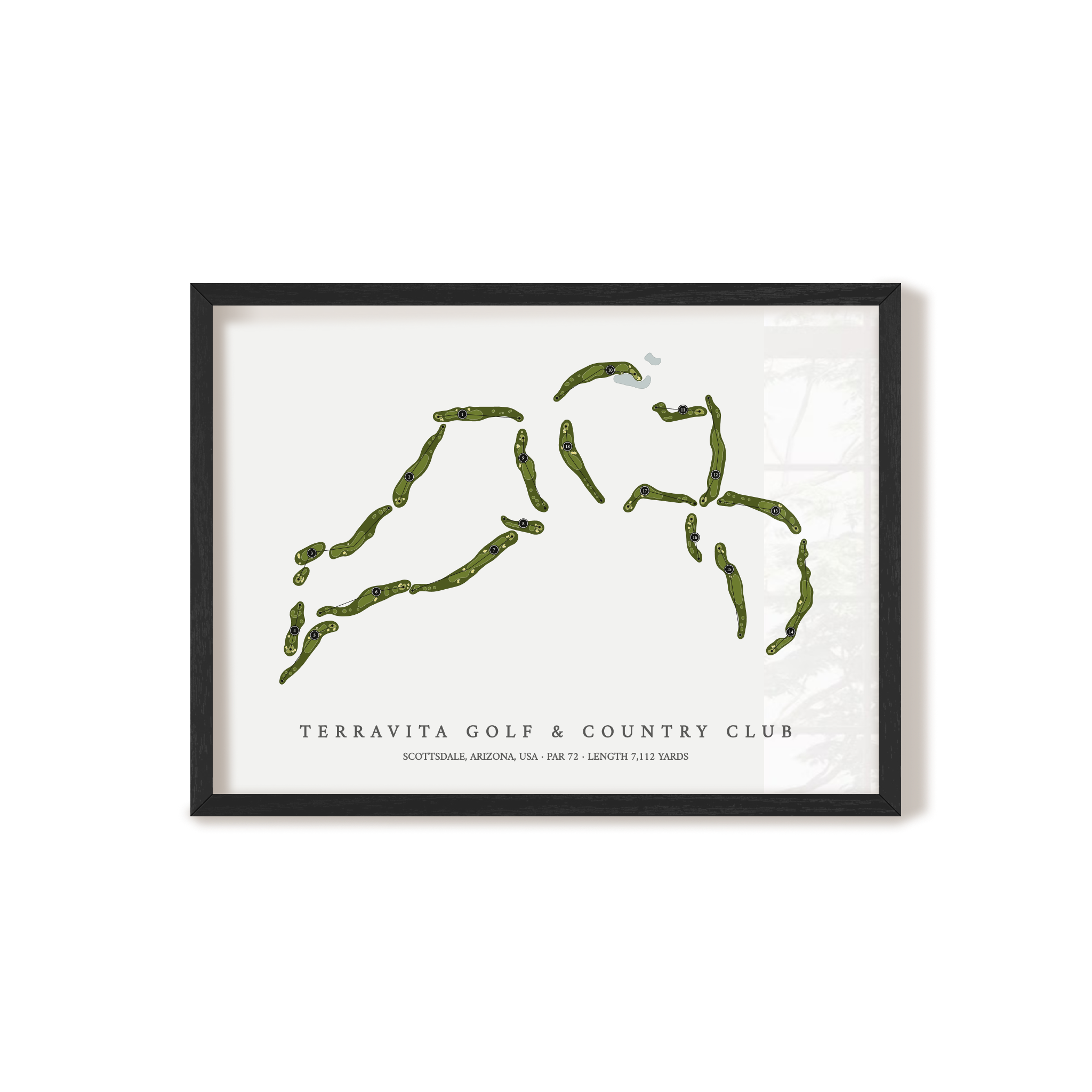 Terravita Golf & Country Club | Golf Course Map | Black Frame 