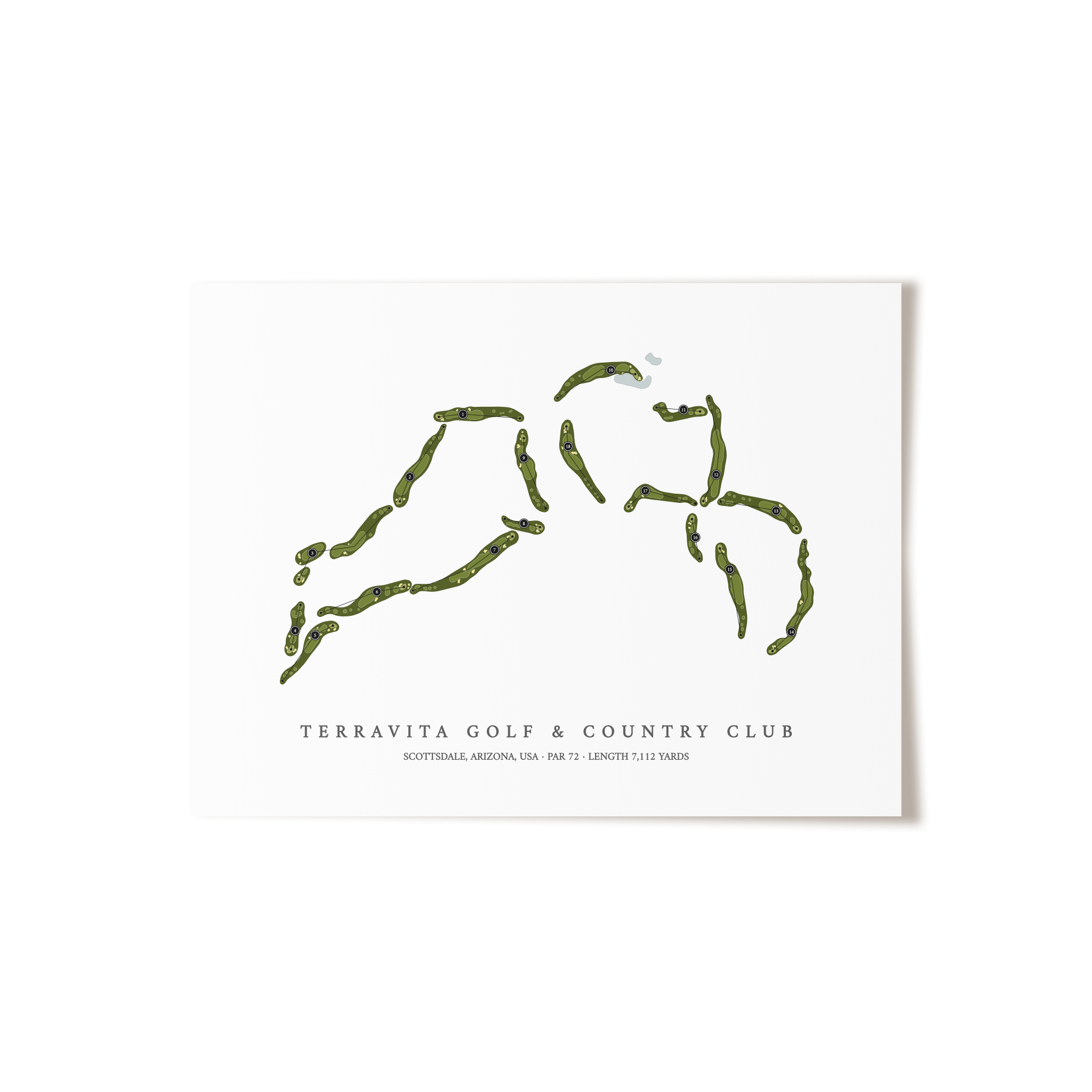 Terravita Golf & Country Club | Golf Course Map | Unframed 