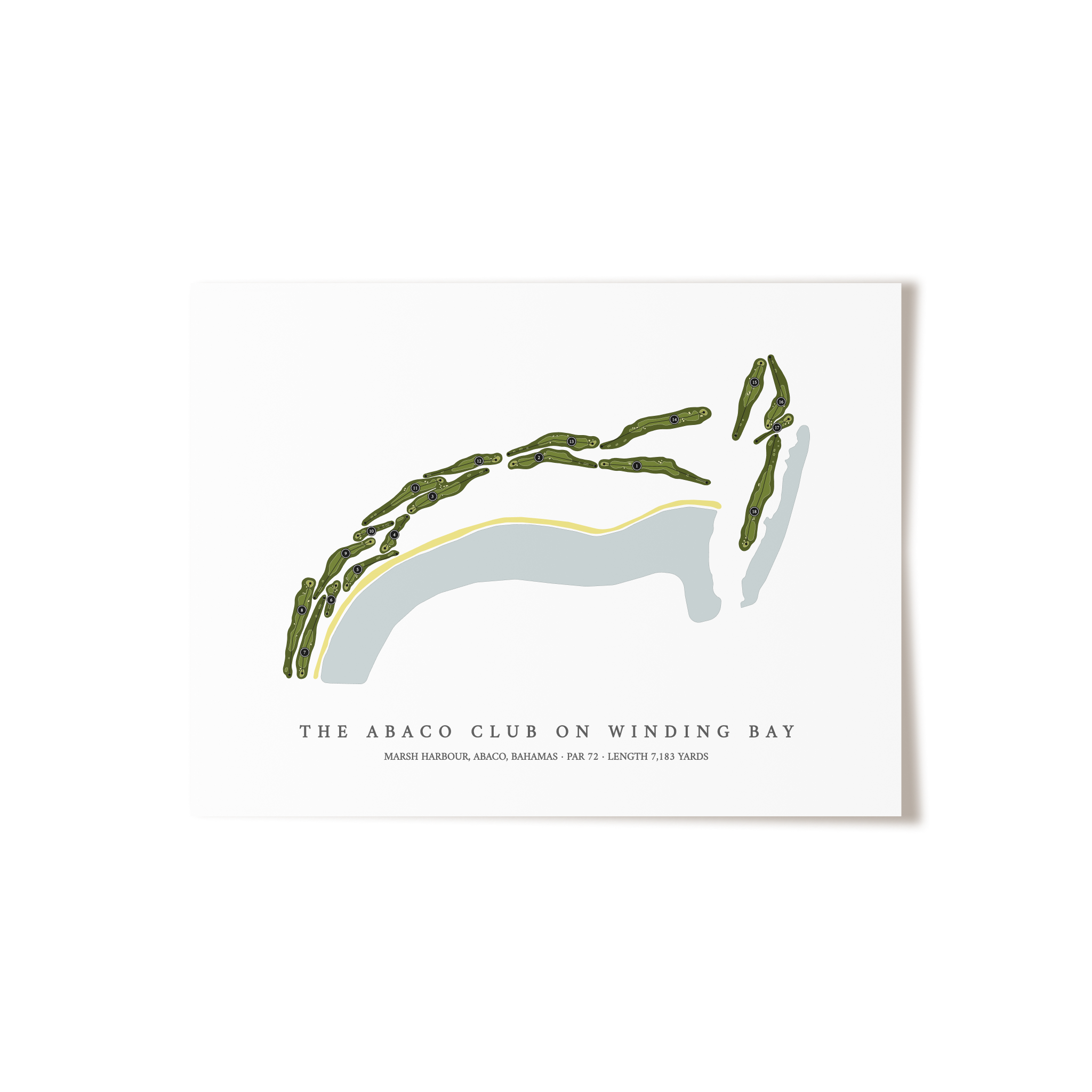 The Abaco Club on Winding Bay | Golf Course Print | Unframed 