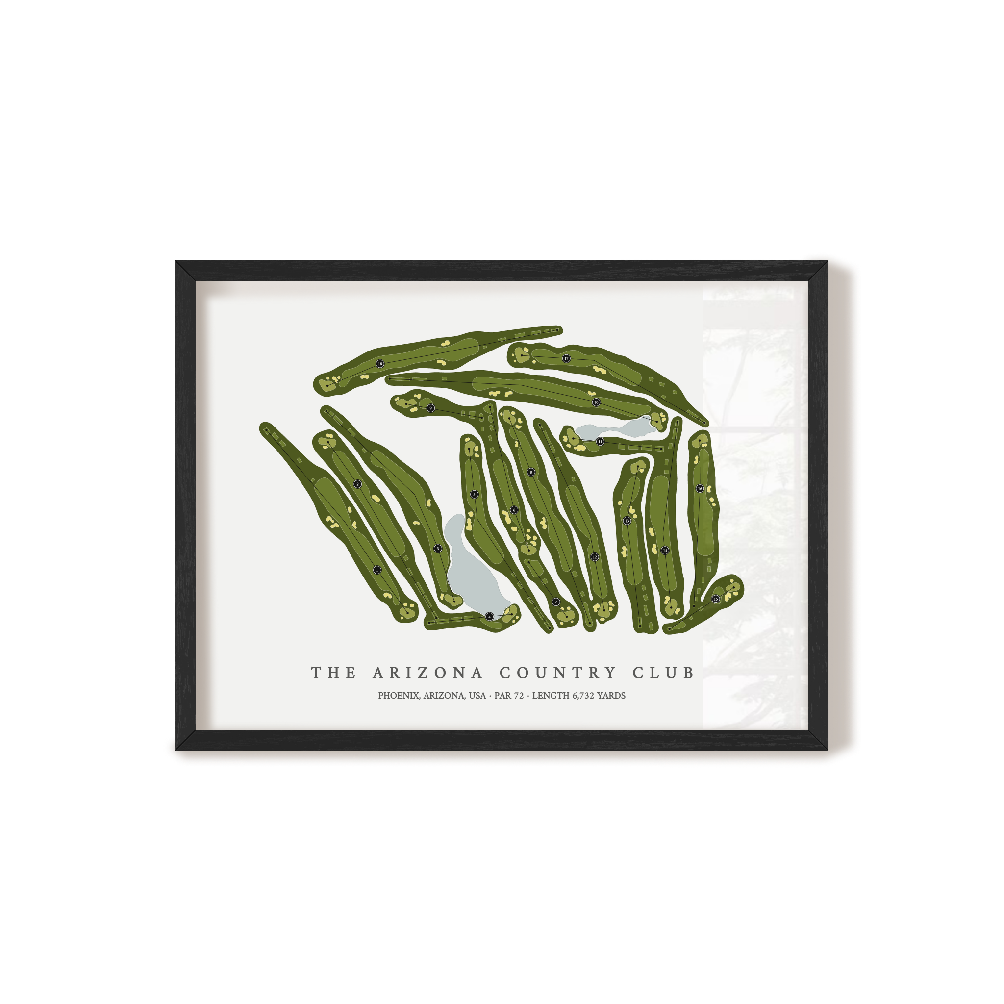 The Arizona Country Club | Golf Course Map | Black Frame 