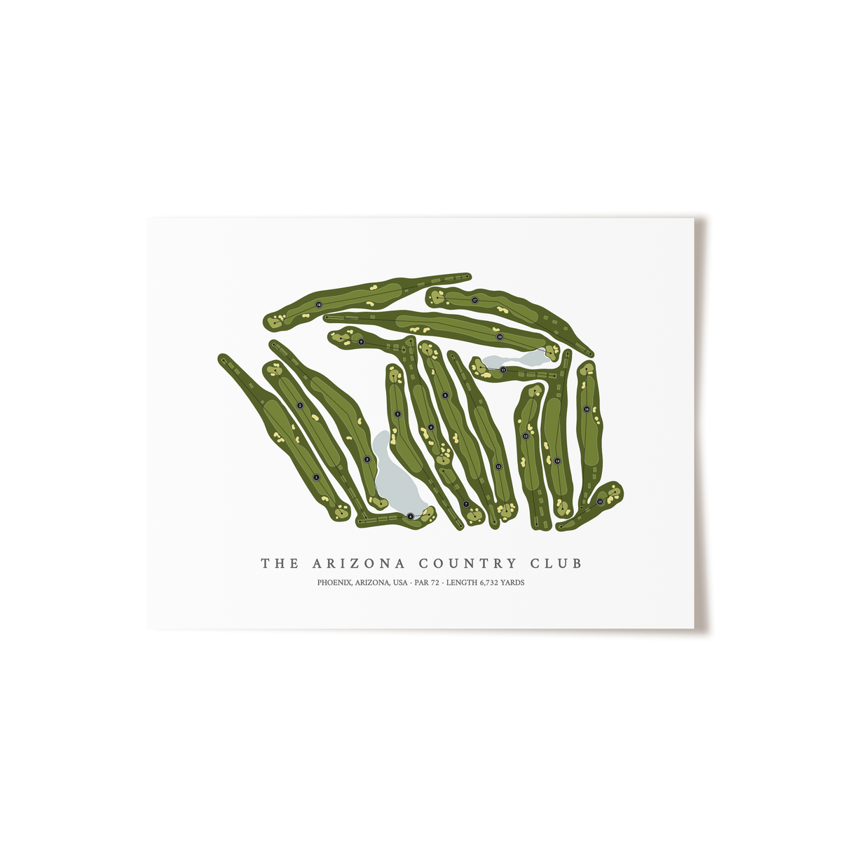 The Arizona Country Club | Golf Course Map | Unframed 