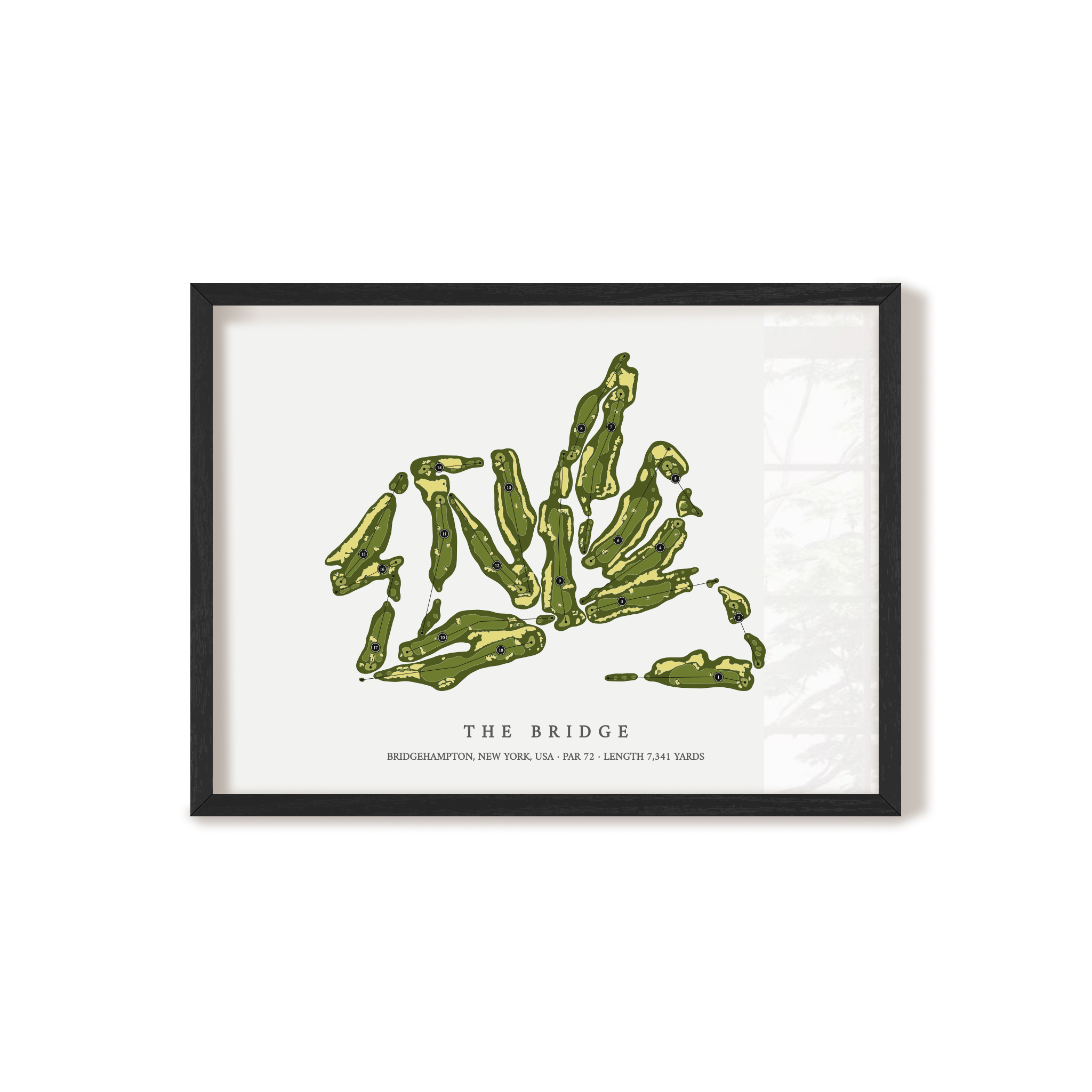 The Bridge | Golf Course Map | Black Frame 