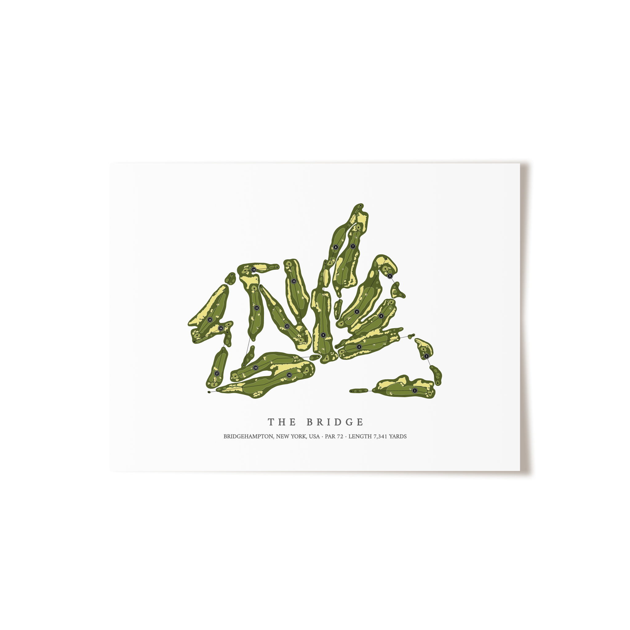 The Bridge | Golf Course Map | Unframed 