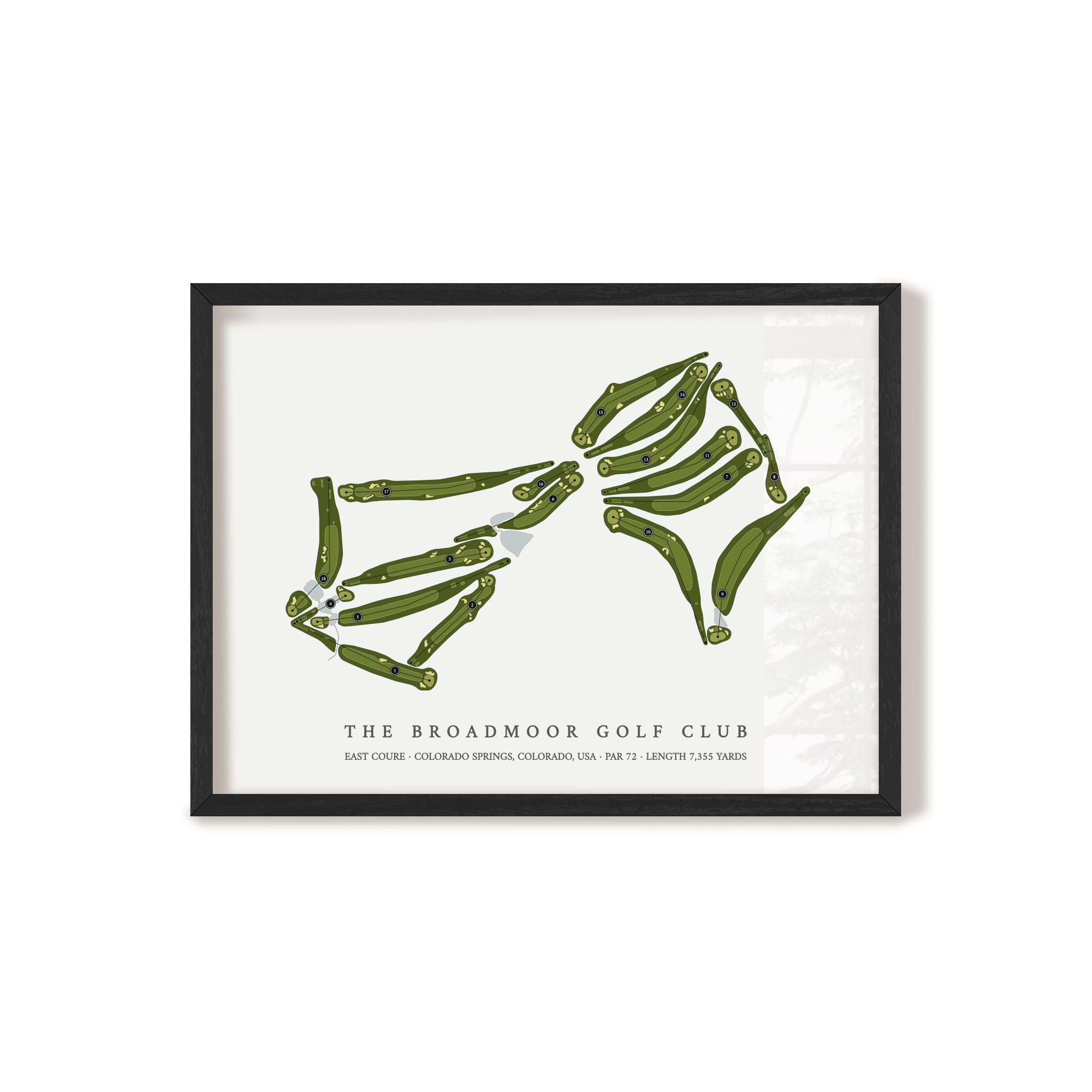 The Broadmoor Golf Club - East Course | Golf Course Map | Black+Frame 