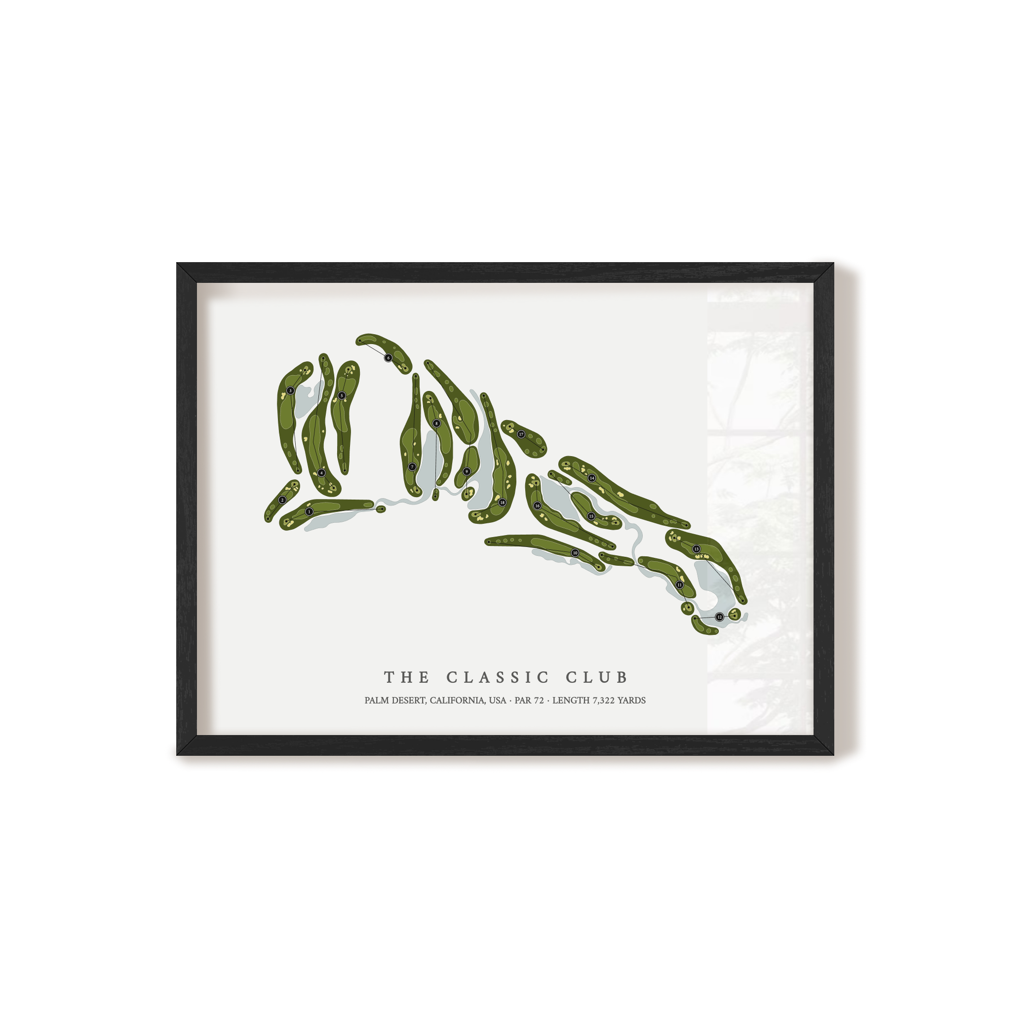 The Classic Club | Golf Course Map | Black+Frame 