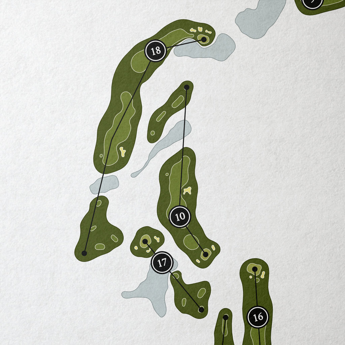 The Cliffs at Glassy Golf Course | Golf Course Map | Close Up
