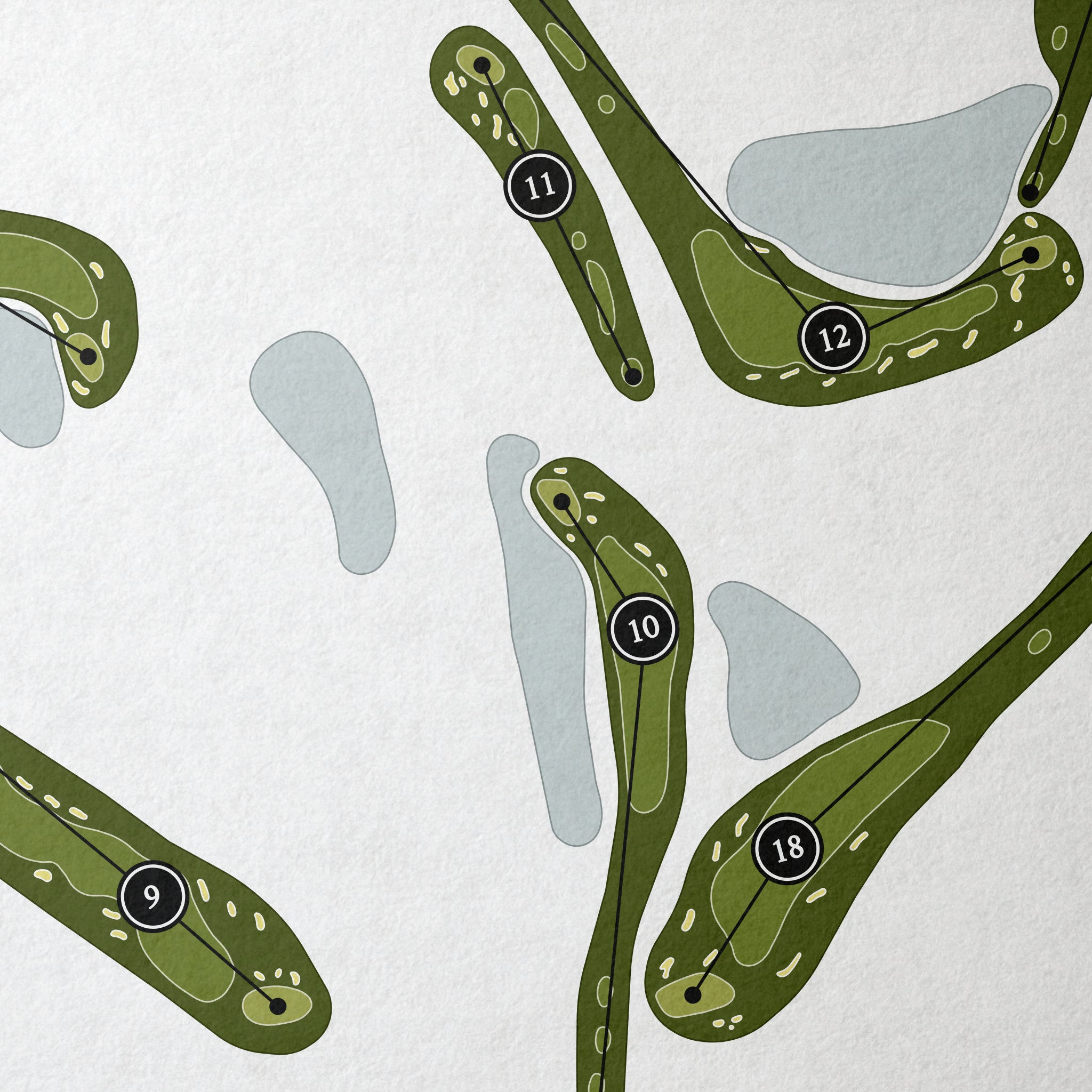 The Club At Chatham Hills | Golf Course Map | Close Up 