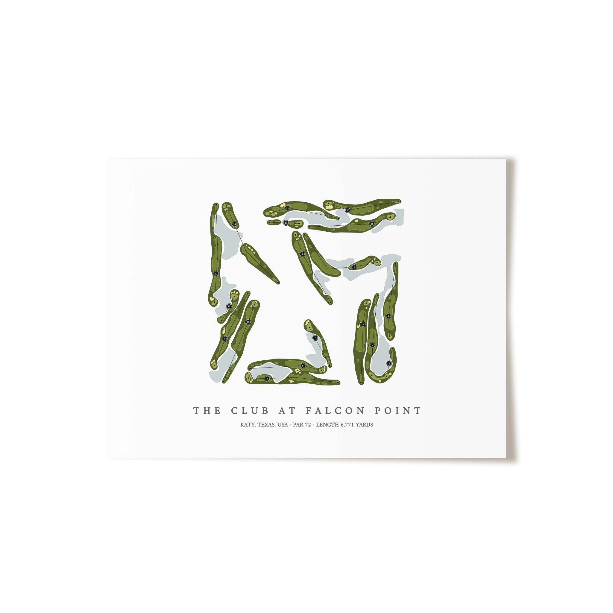 The Club at Falcon Point | Golf Course Map | Unframed 