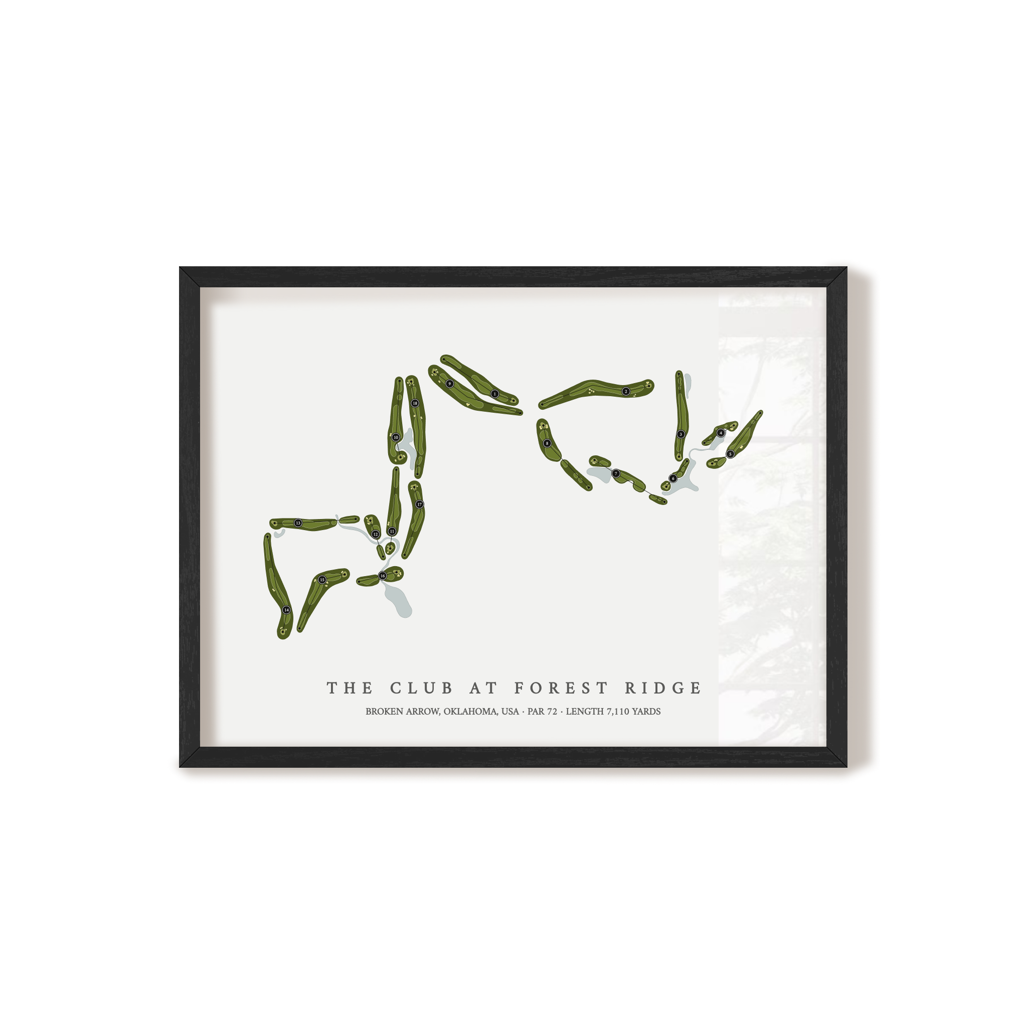 The Club at Forest Ridge | Golf Course Map | Black+Frame 