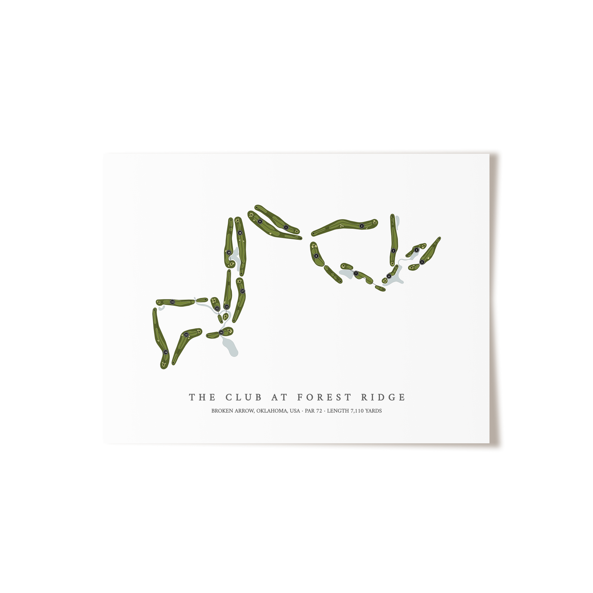 The Club at Forest Ridge | Golf Course Map | Unframed 