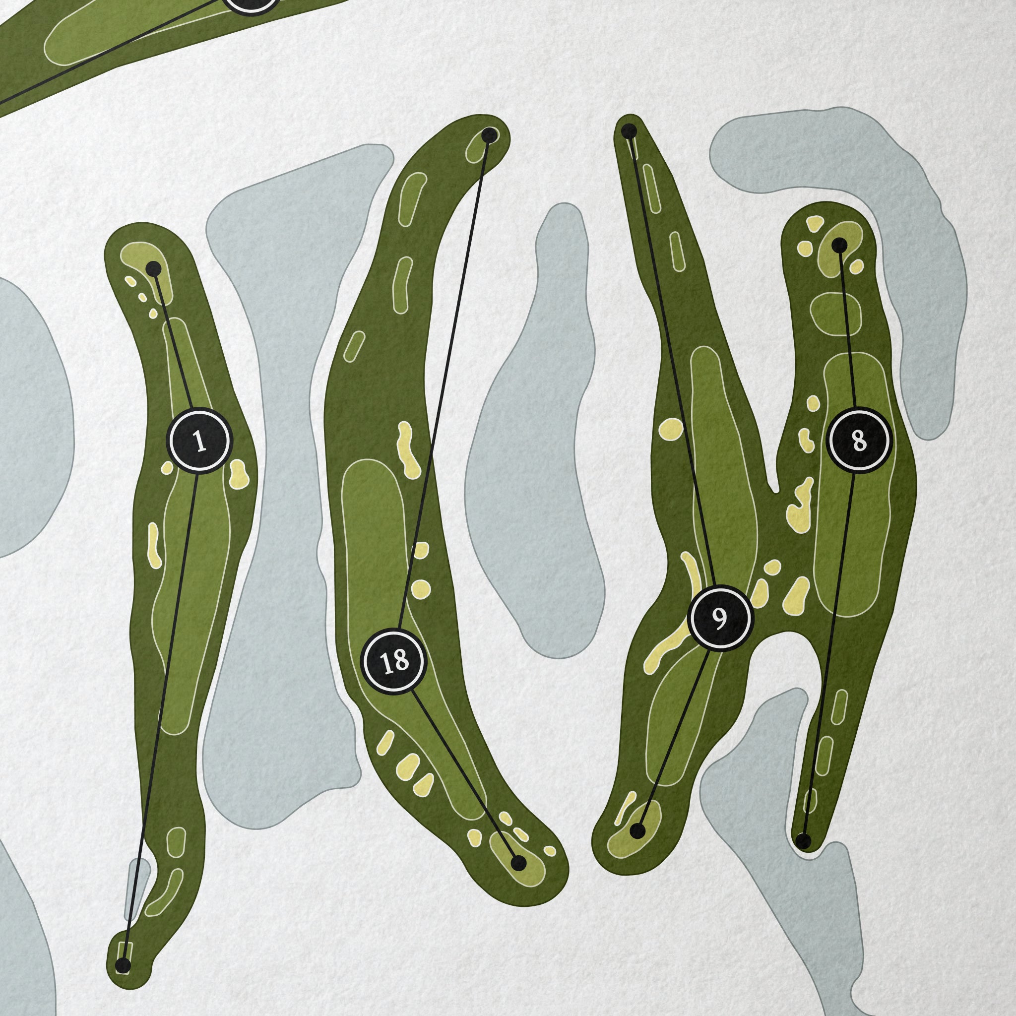 The Club at Lost Lake | Golf Course Map | Close Up 