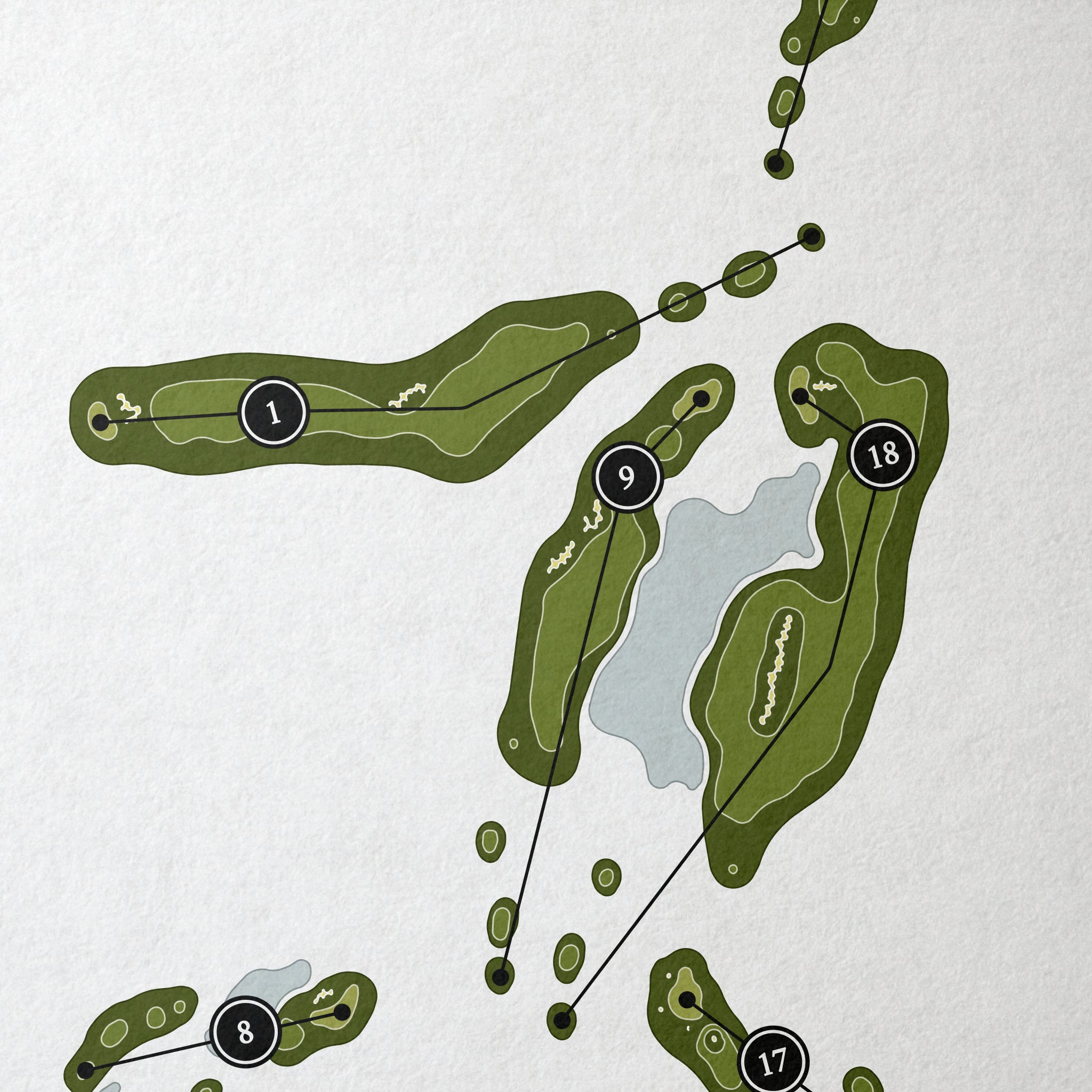 The Club at Pradera | Golf Course Map | Close Up 