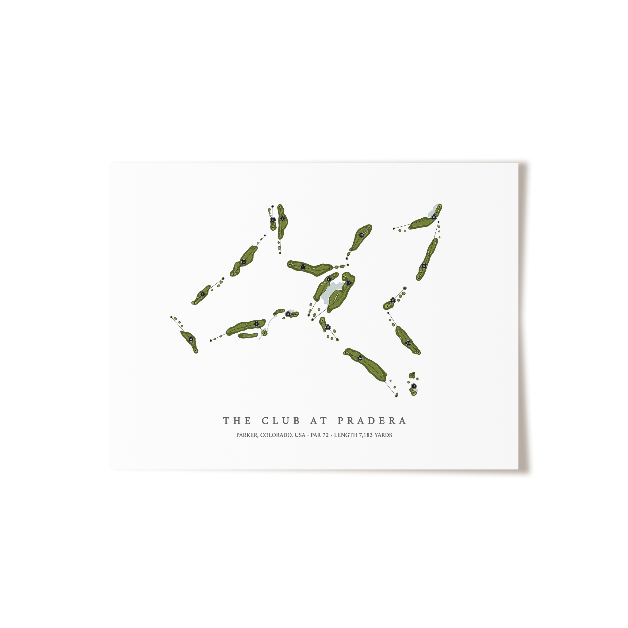 The Club at Pradera | Golf Course Map | Unframed 