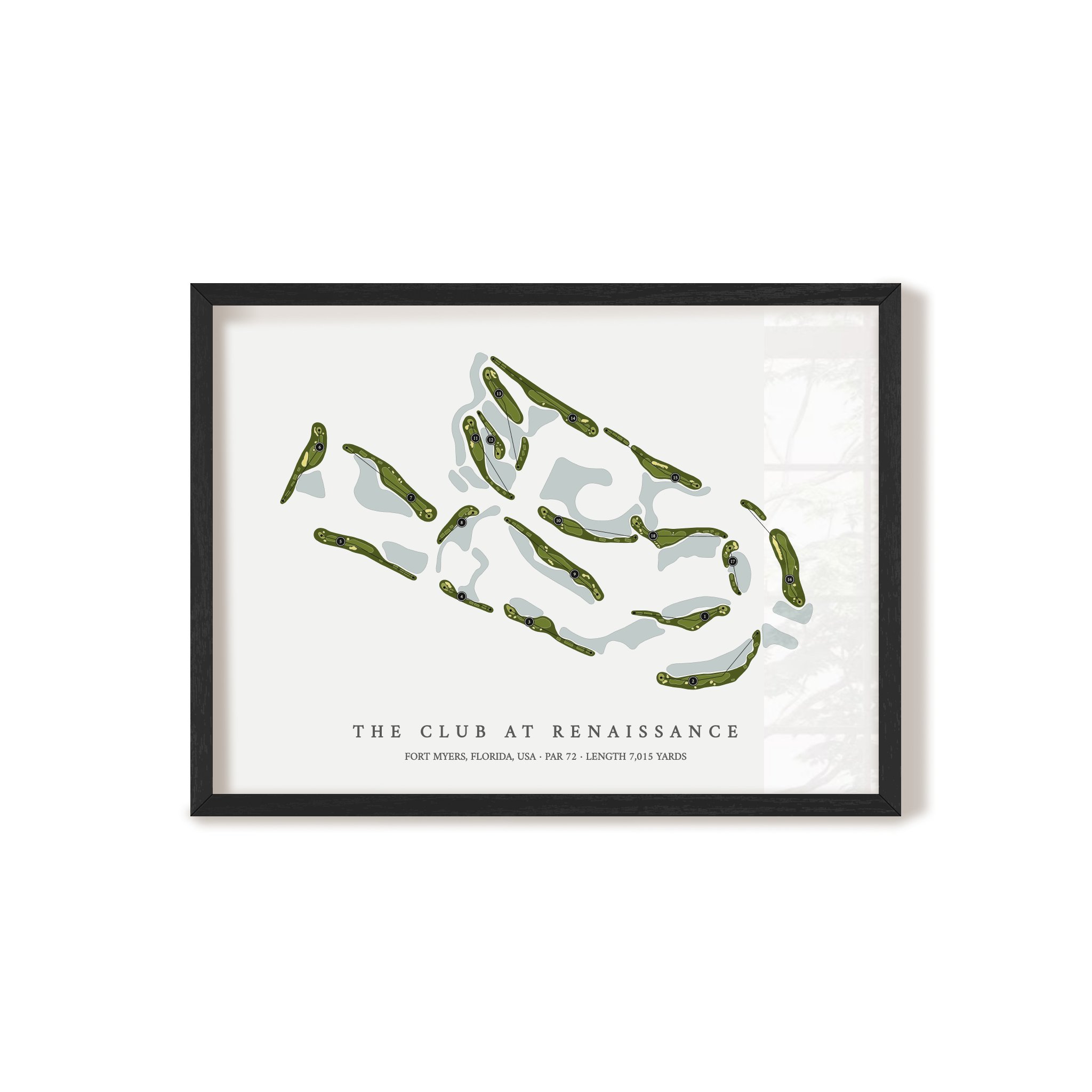 The Club at Renaissance | Golf Course Map | Black Frame 