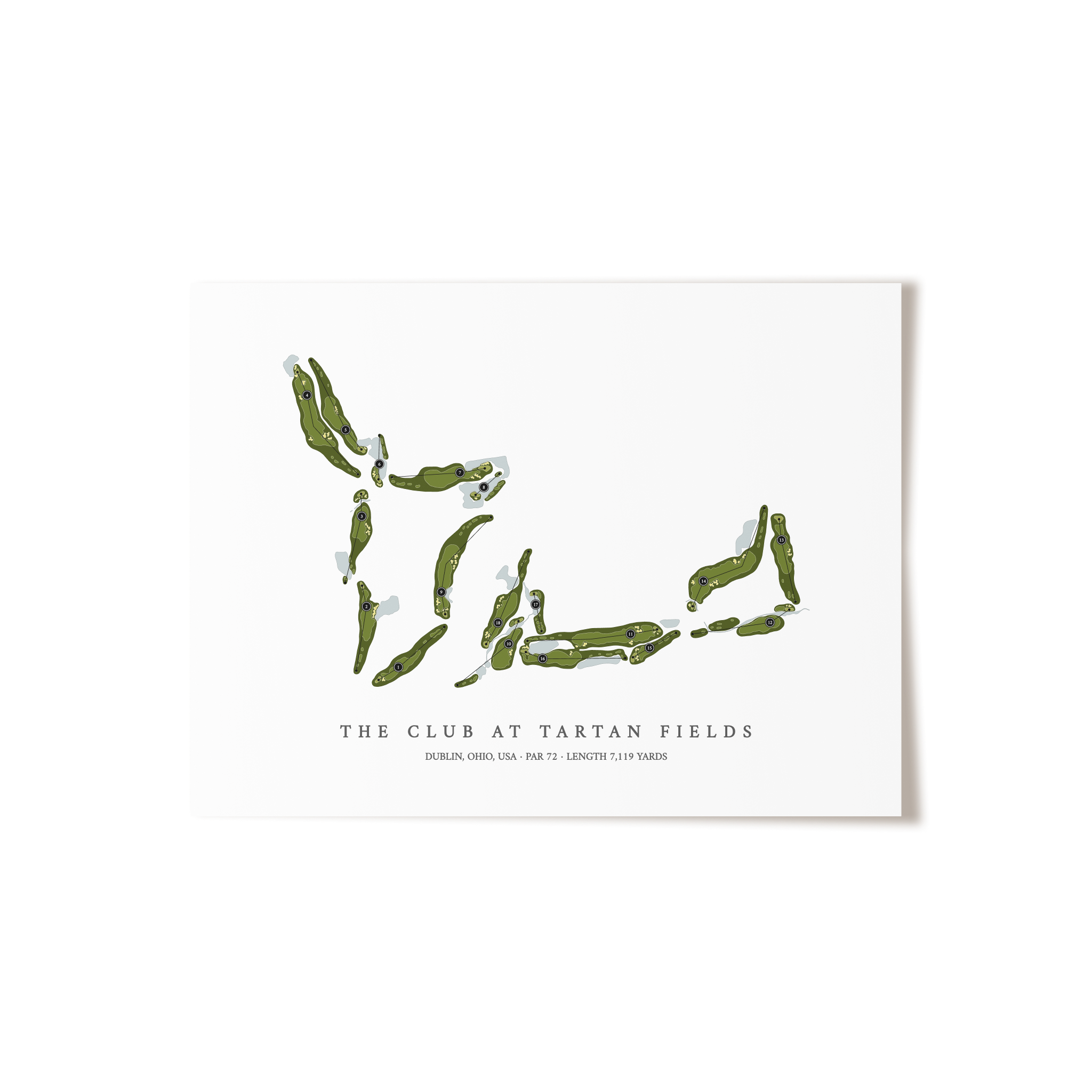 The Club at Tartan Fields | Golf Course Map | Unframed 