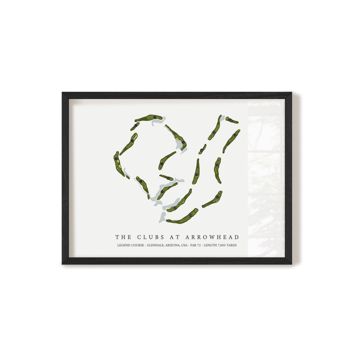 The Clubs at Arrowhead - Legend Course | Golf Course Map | Black Frame 