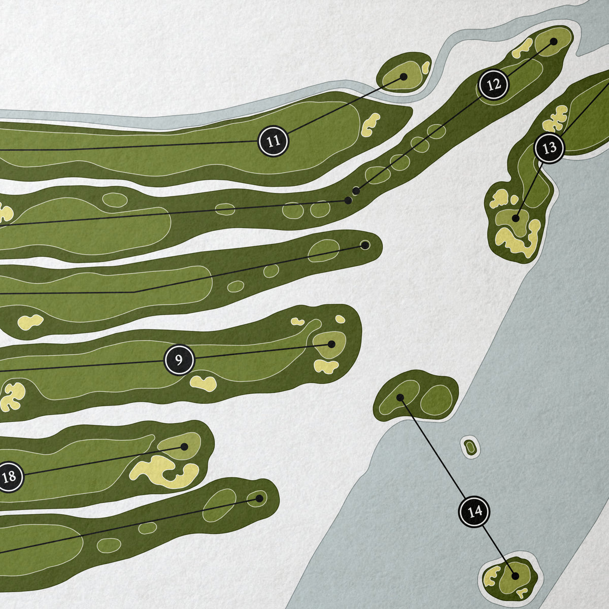 The Coeur d’Alene Resort Golf Course | Golf Course Map | Close Up 