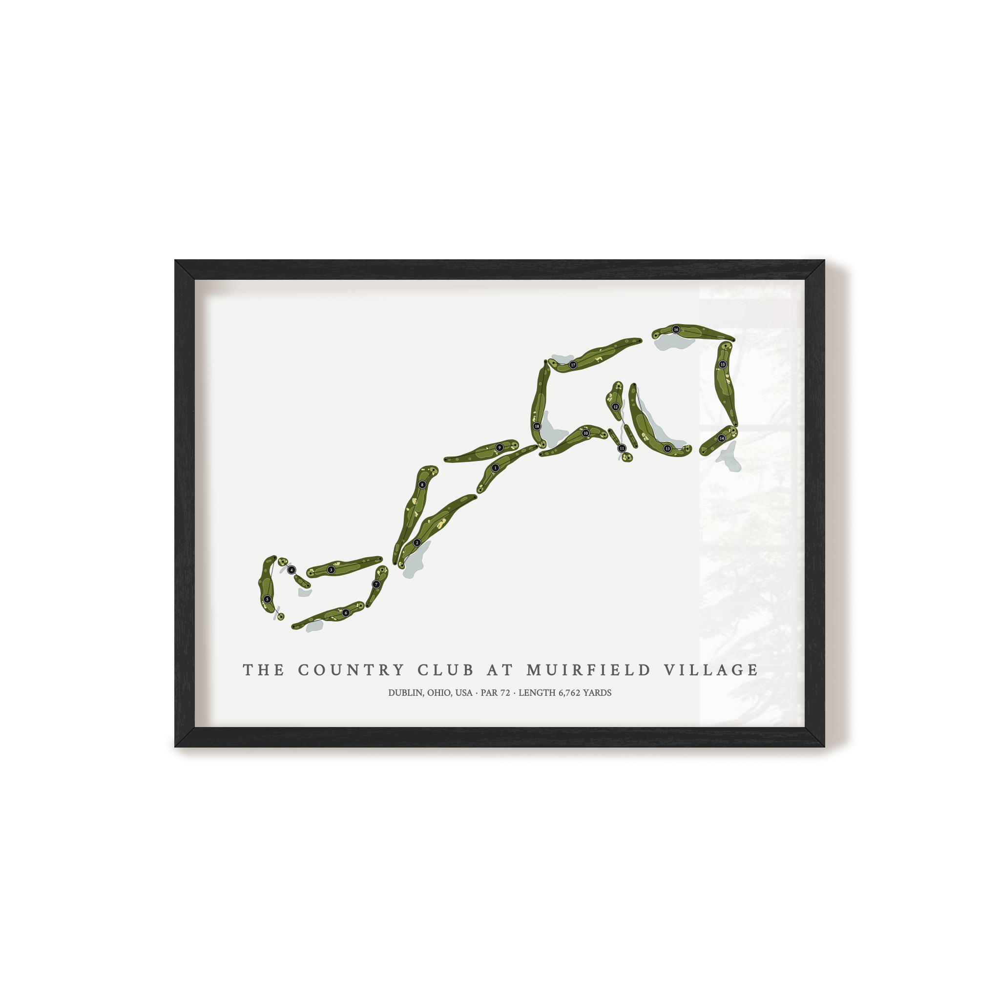 The Country Club at Muirfield Village | Golf Course Map | Black Frame 