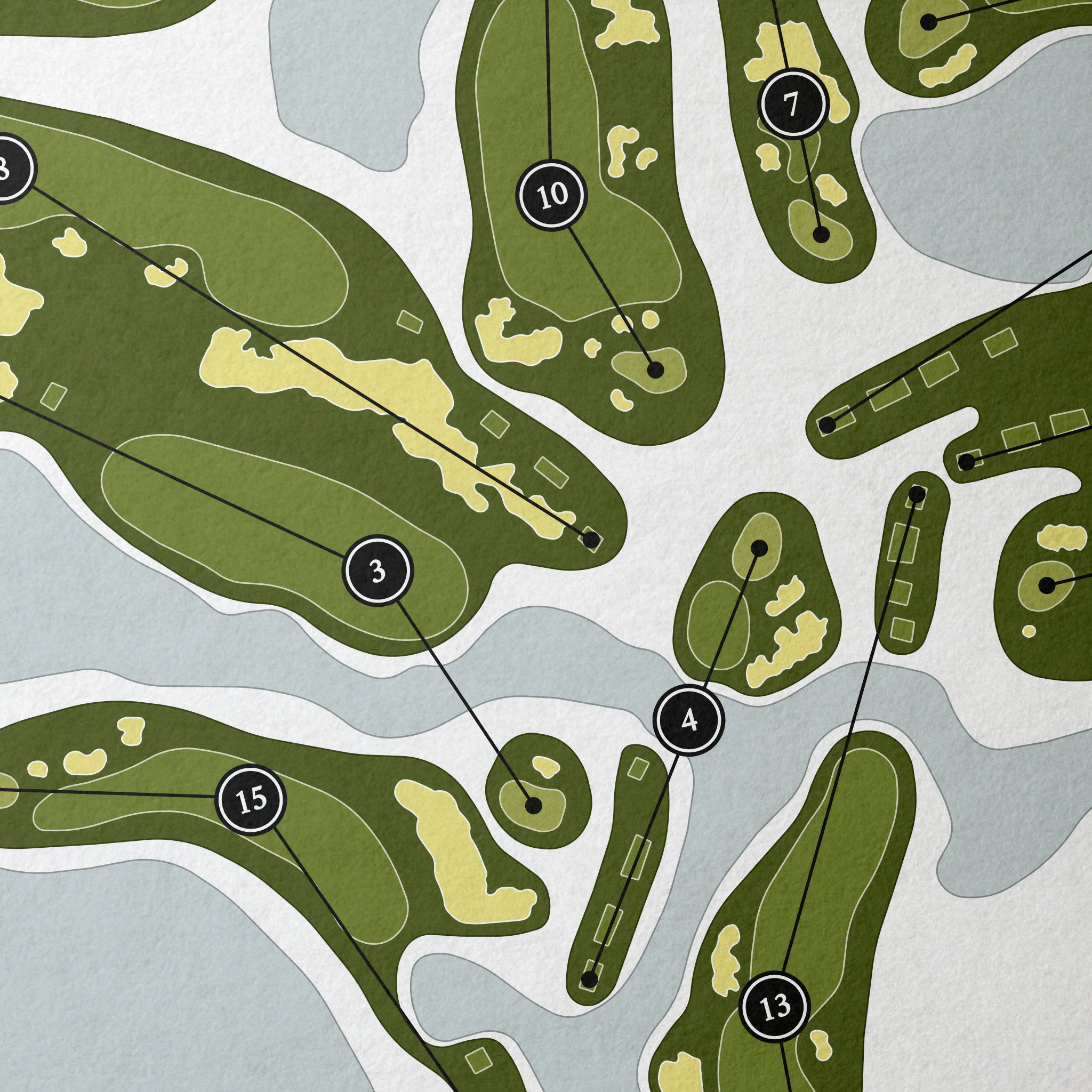 The Country Club at The Golden Nugget | Golf Course Map | Close Up 