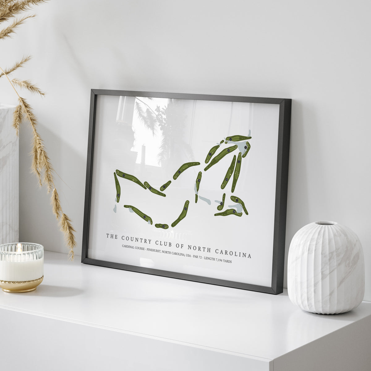 The Country Club of North Carolina - Cardinal Course | Golf Course Print | On Table