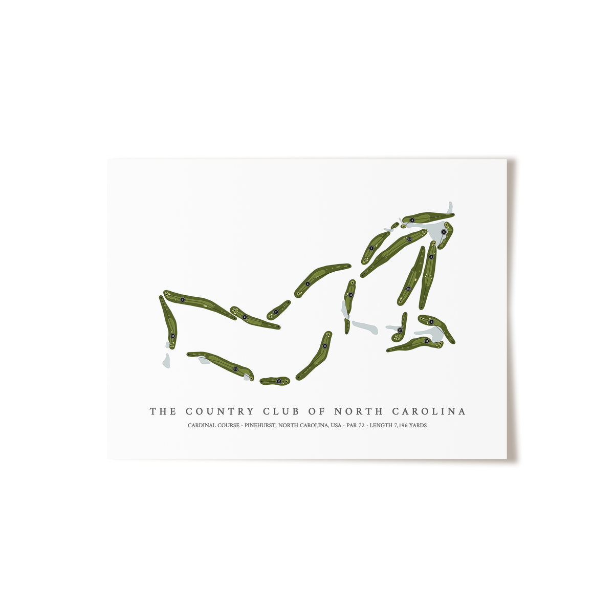 The Country Club of North Carolina - Cardinal Course | Golf Course Print | Unframed
