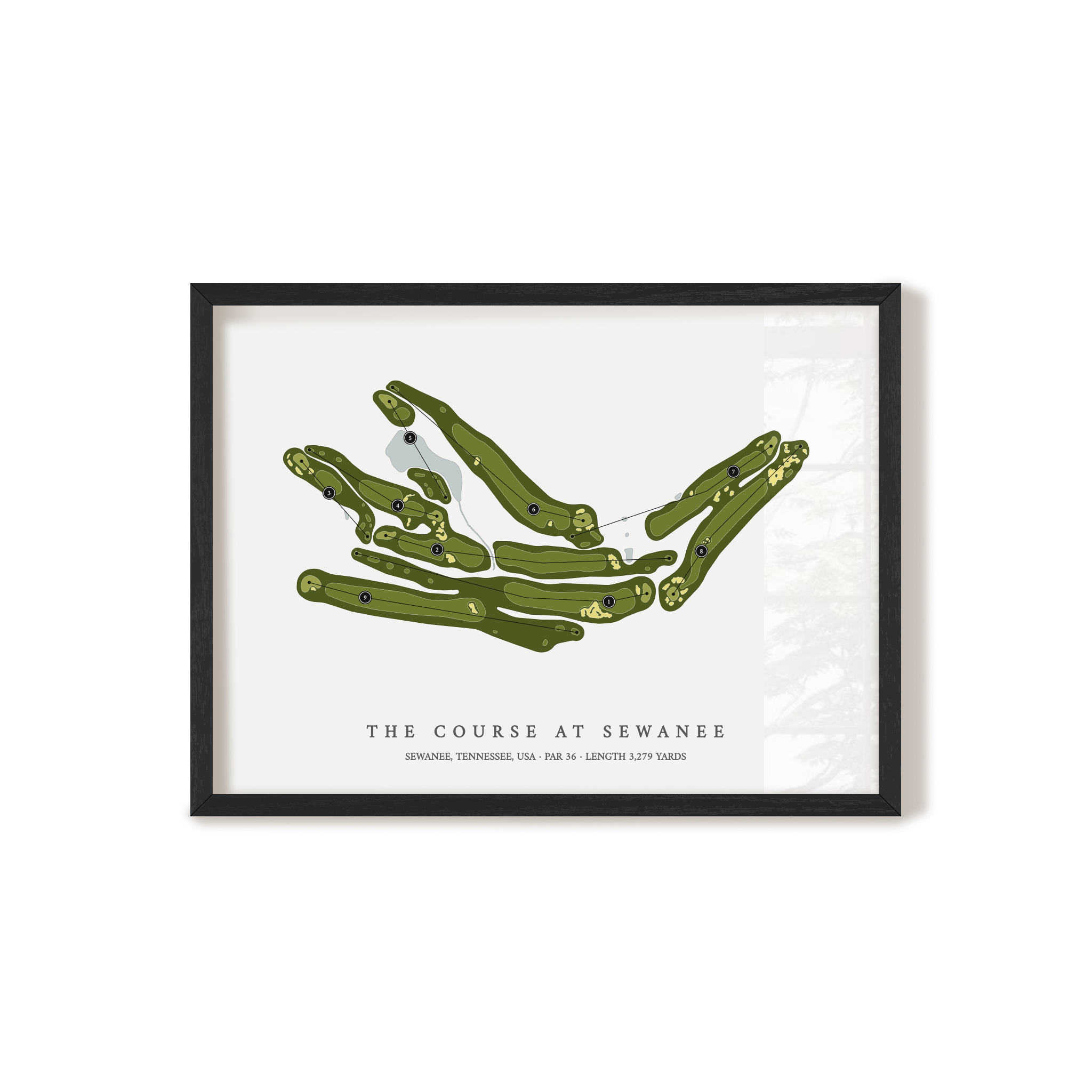 The Course at Sewanee | Golf Course Map | Black+Frame 