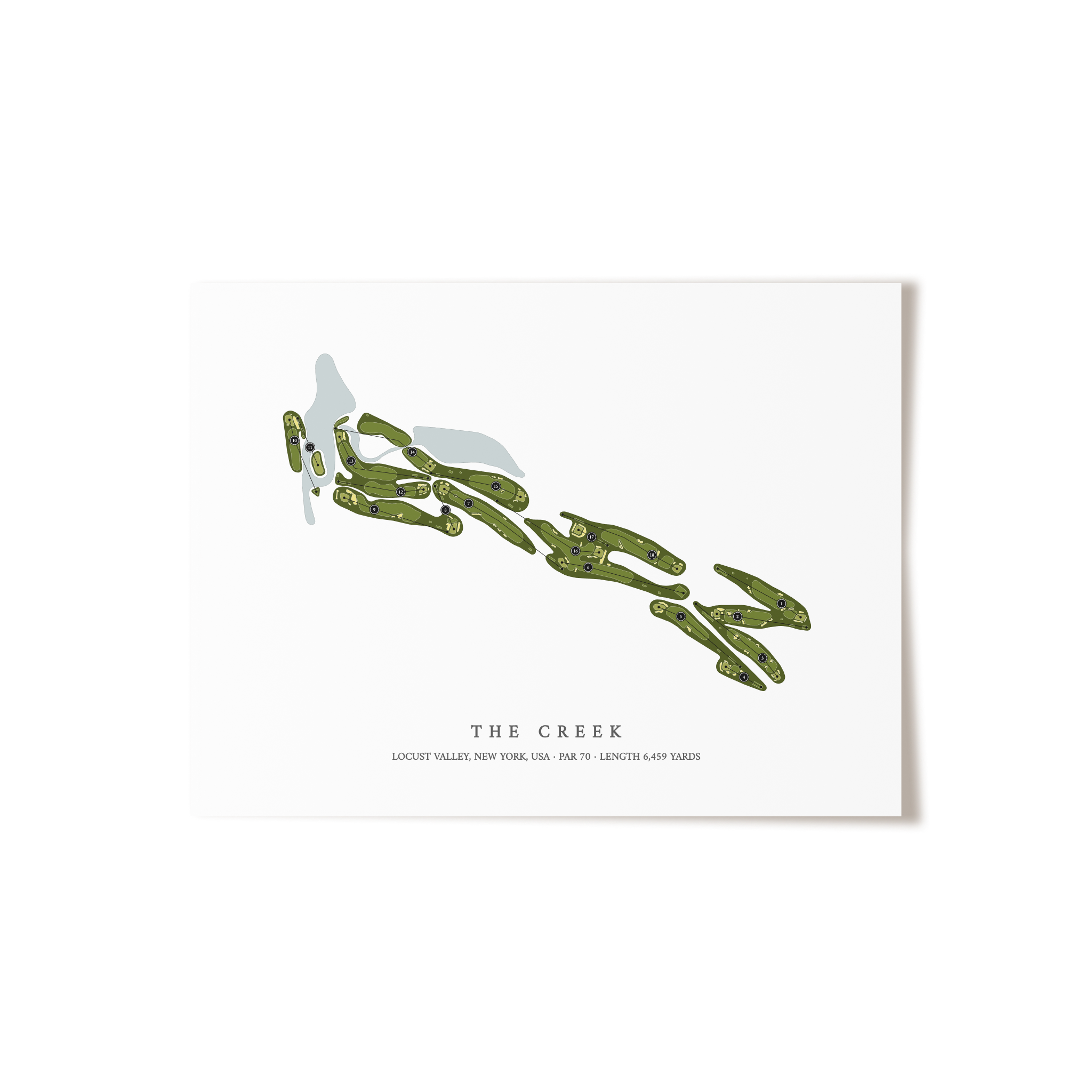 The Creek | Golf Course Map | Unframed 