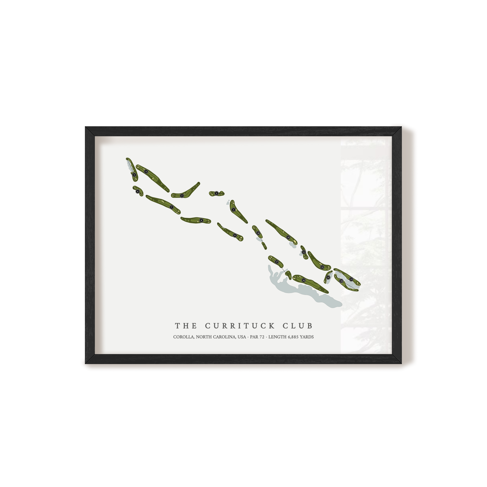 The Currituck Club | Golf Course Print | Black Frame