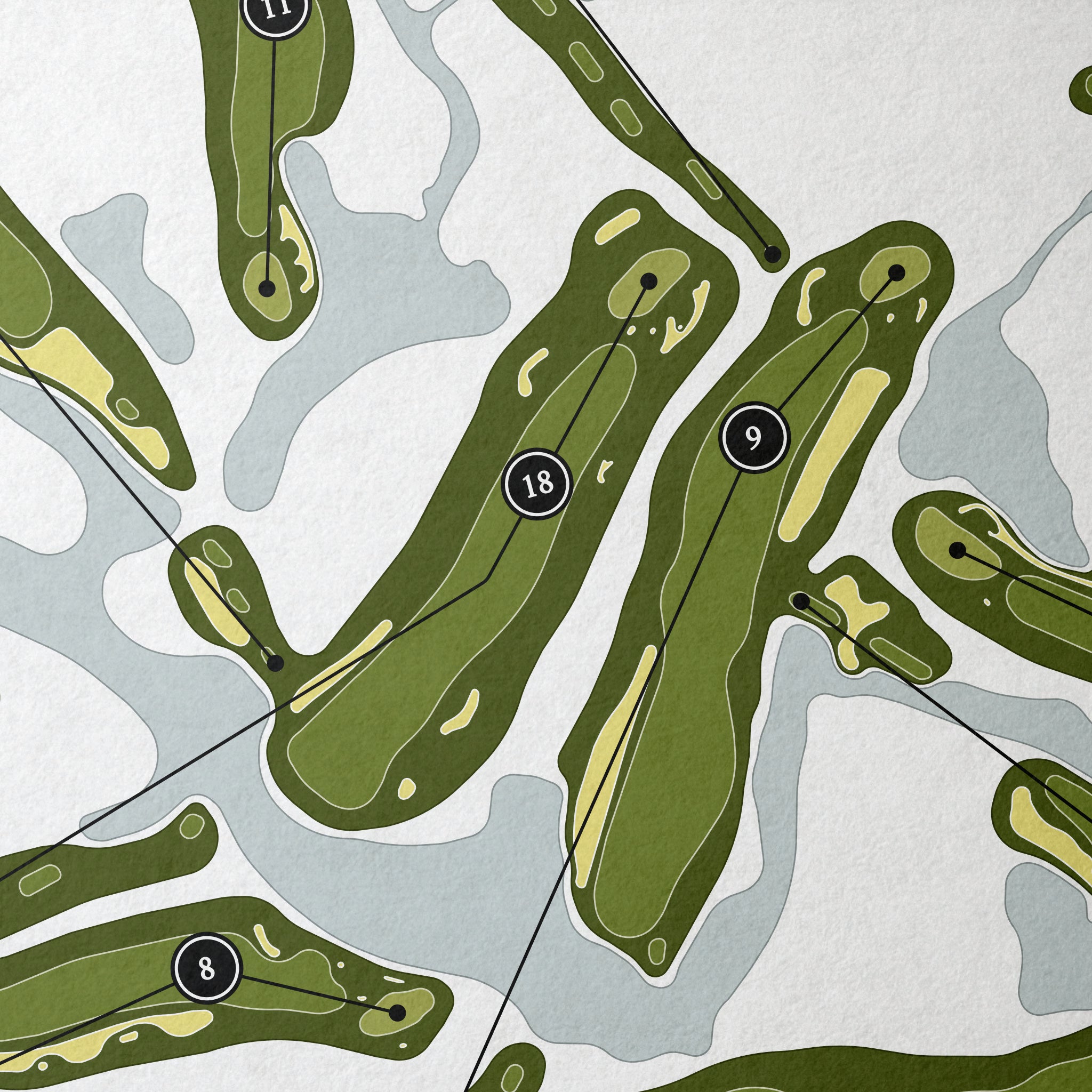The Dye Preserve Golf Club | Golf Course Map | Close Up 