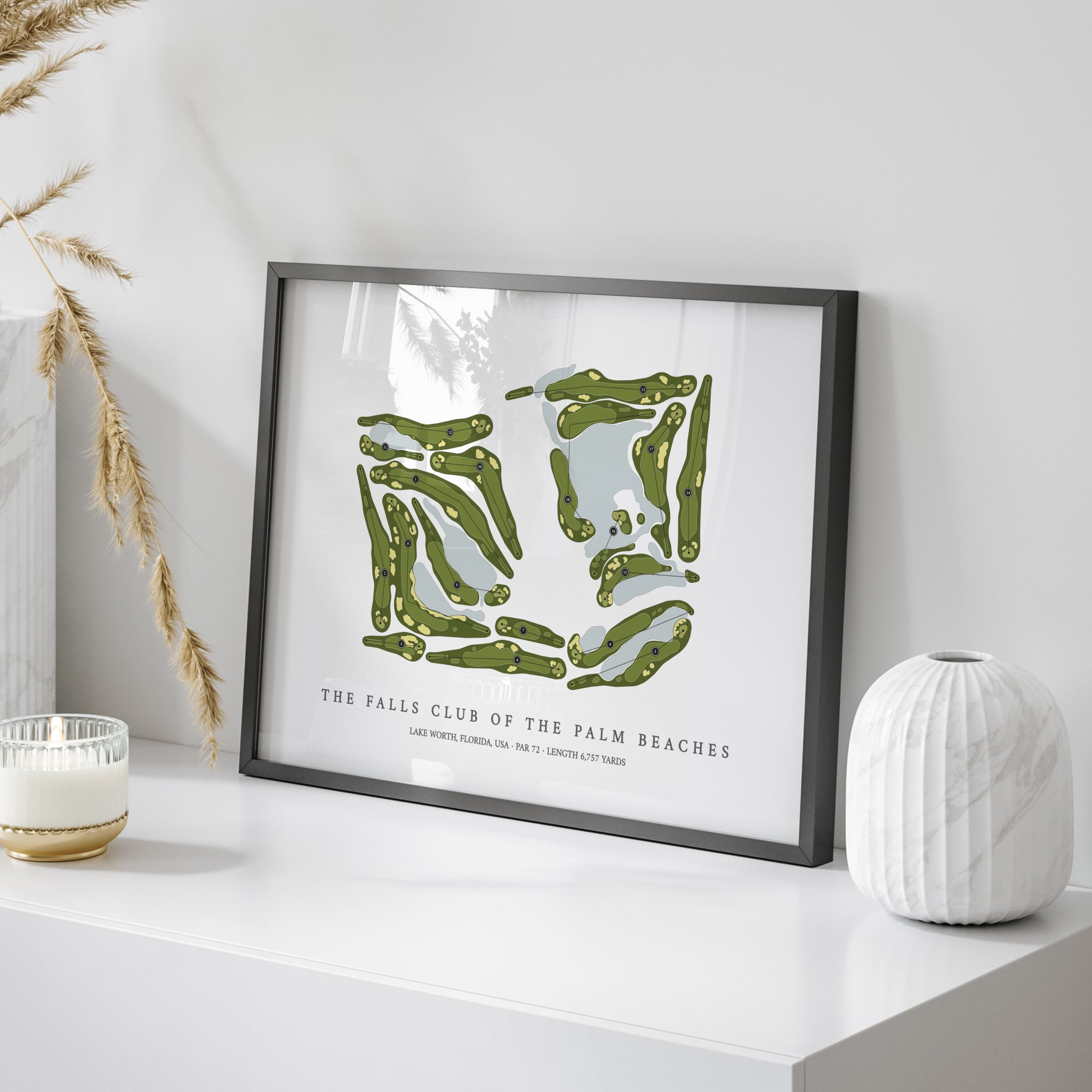 The Falls Club of the Palm Beaches | Golf Course Map | On Table 