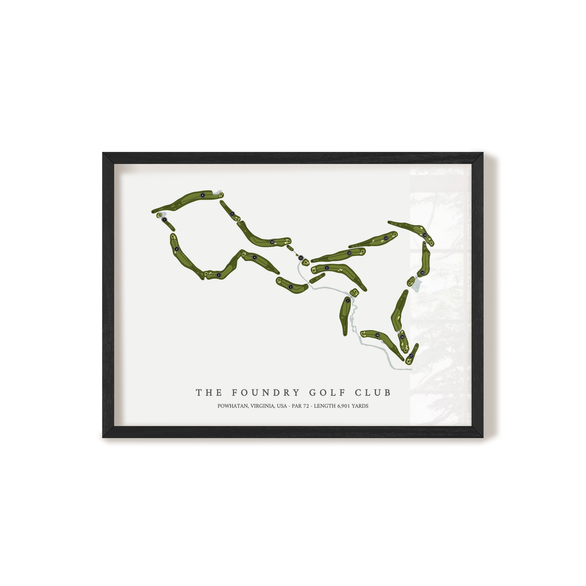The Foundry Golf Club | Golf Course Map | Black Frame 