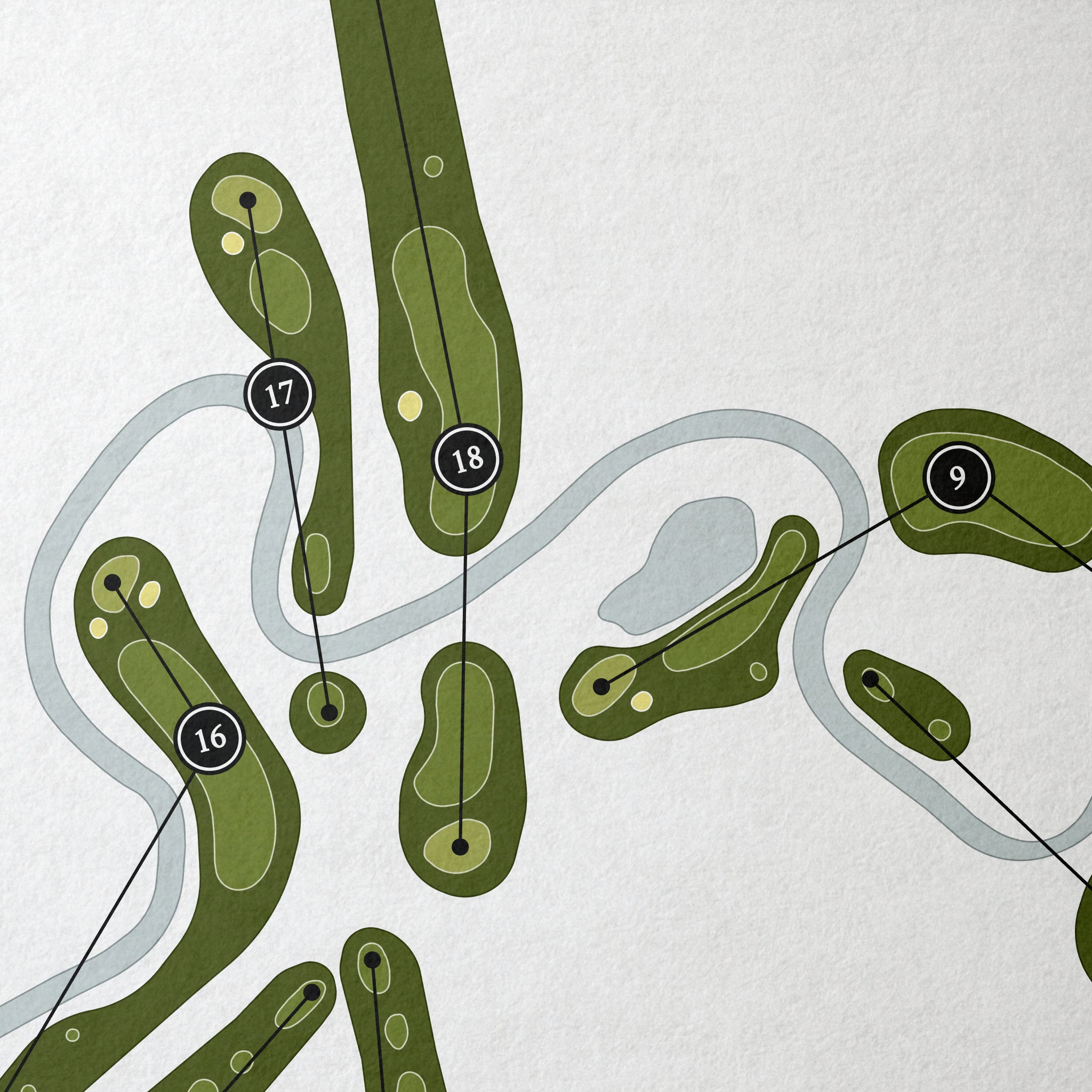 The Fox Valley Club | Golf Course Map | Close Up 