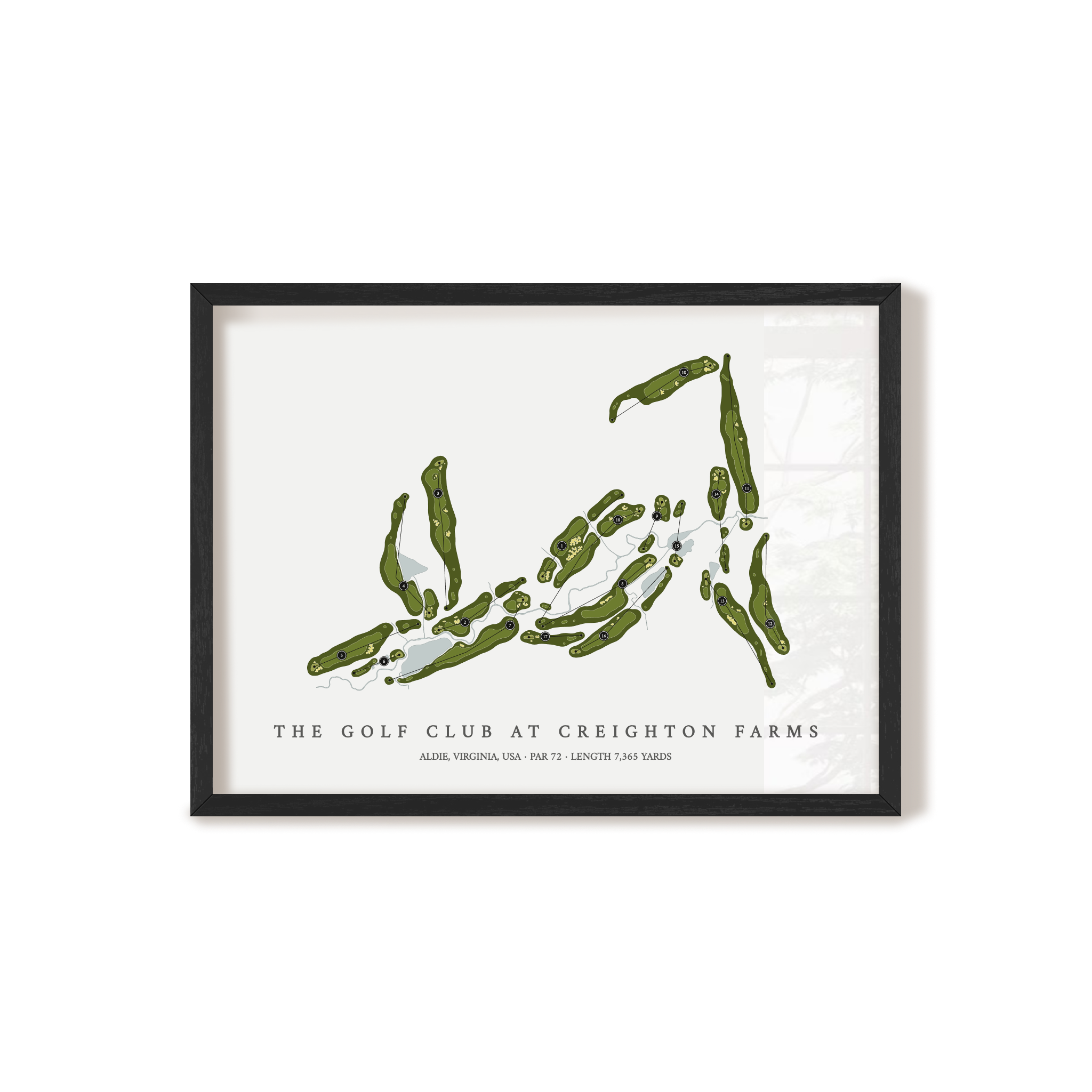 The Golf Club At Creighton Farms | Golf Course Map | Black Frame 