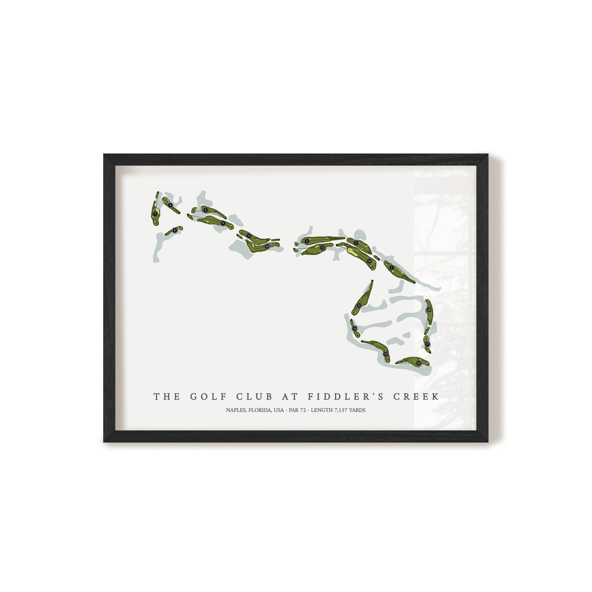 The Golf Club At Fiddler's Creek | Golf Course Print | Black Frame
