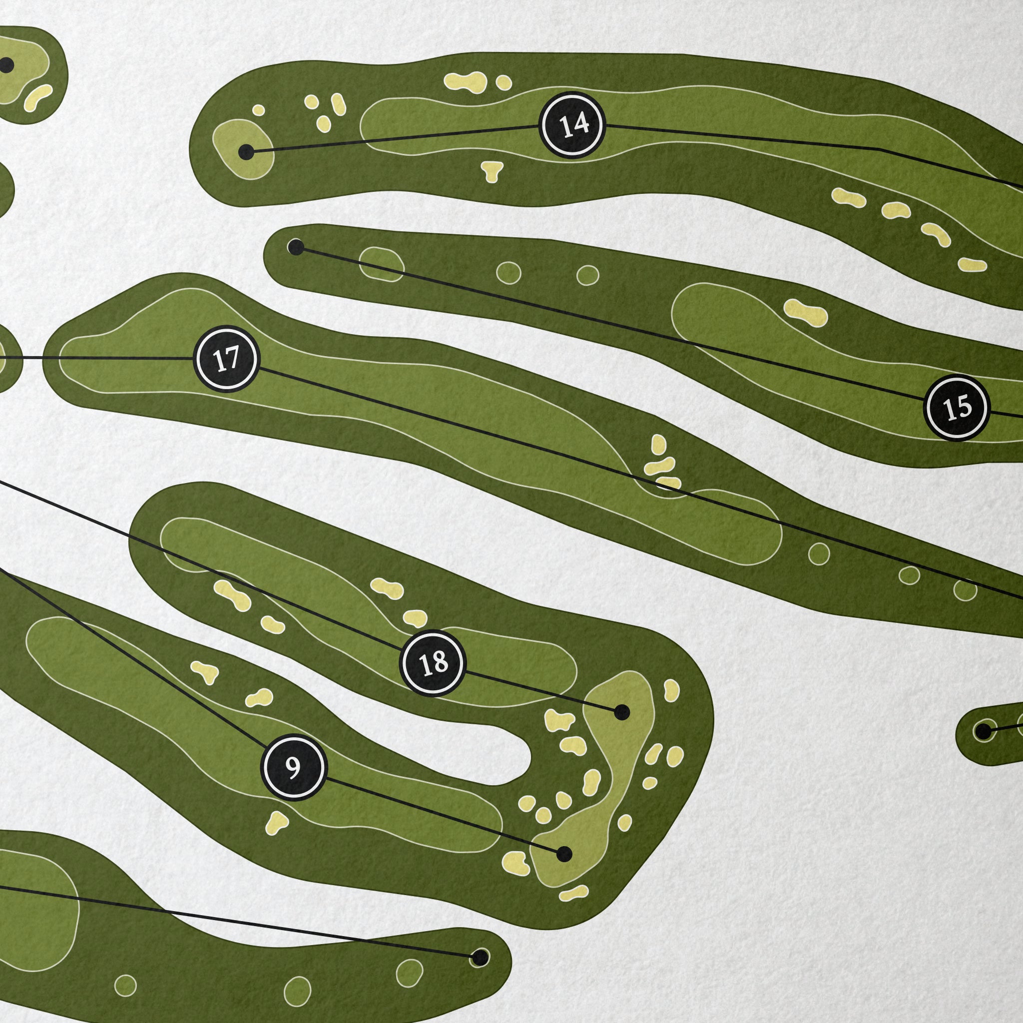 The Golf Club At Newcastle - Coal Creek Course | Golf Course Map | Close Up 