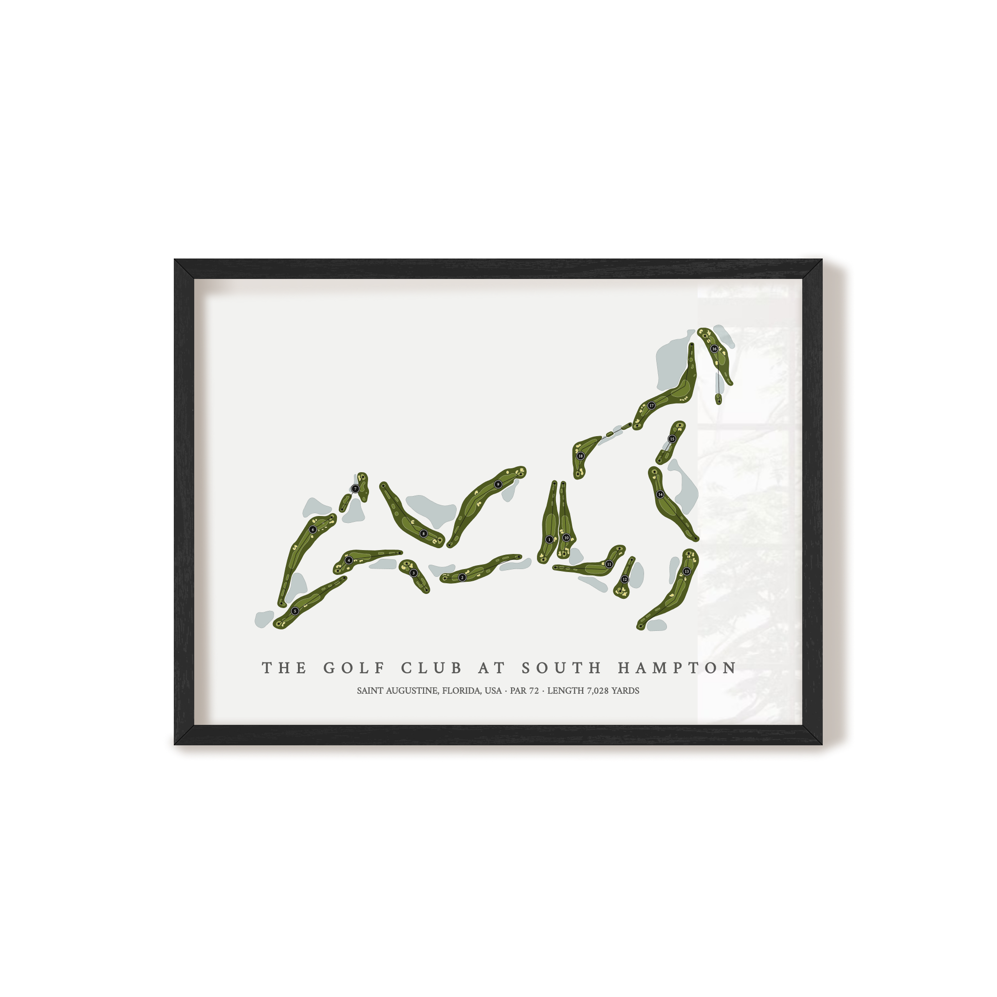 The Golf Club At South Hampton | Golf Course Map | Black+Frame 