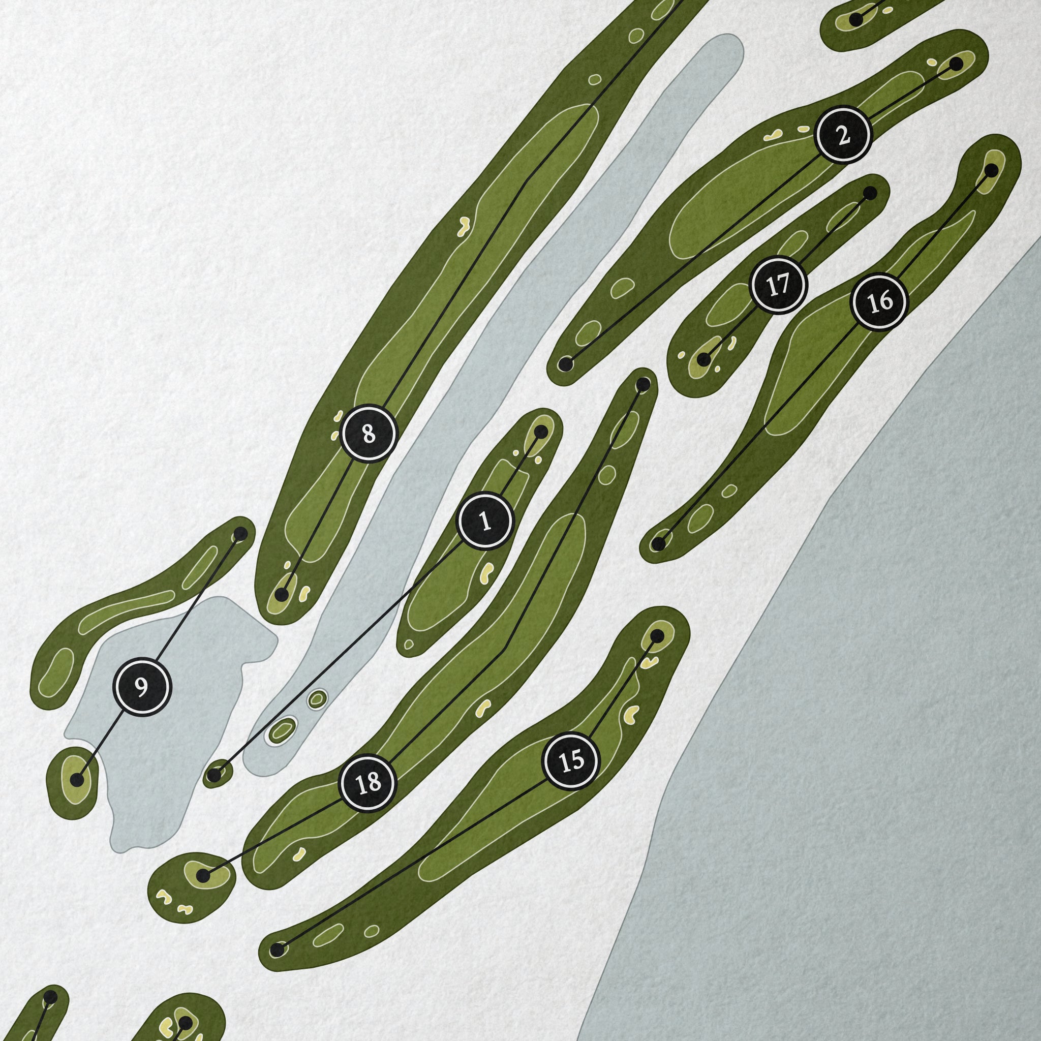 The Golf Club at Lansdowne | Golf Course Map | Close Up 
