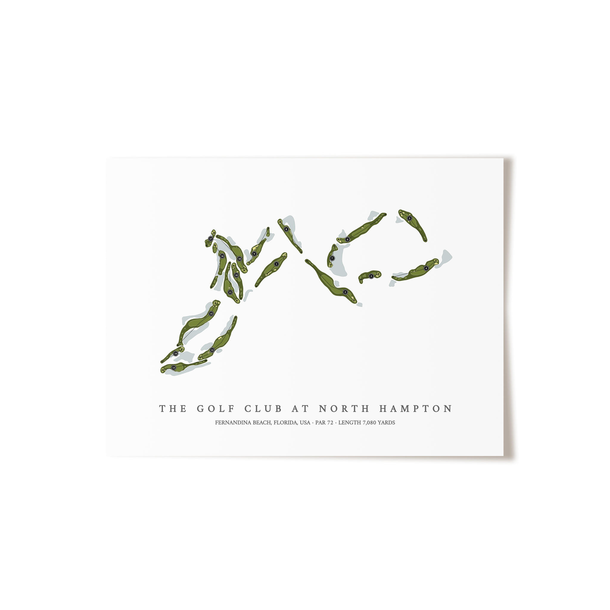 The Golf Club at North Hampton | Golf Course Map | Unframed 