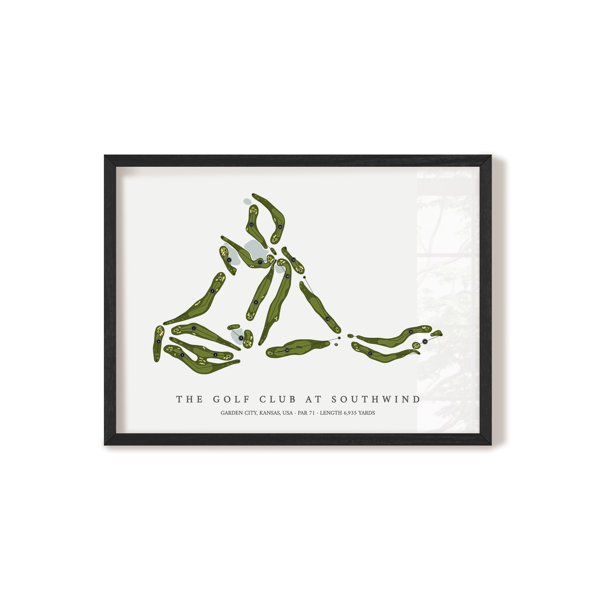 The Golf Club at Southwind | Golf Course Map | Black+Frame 