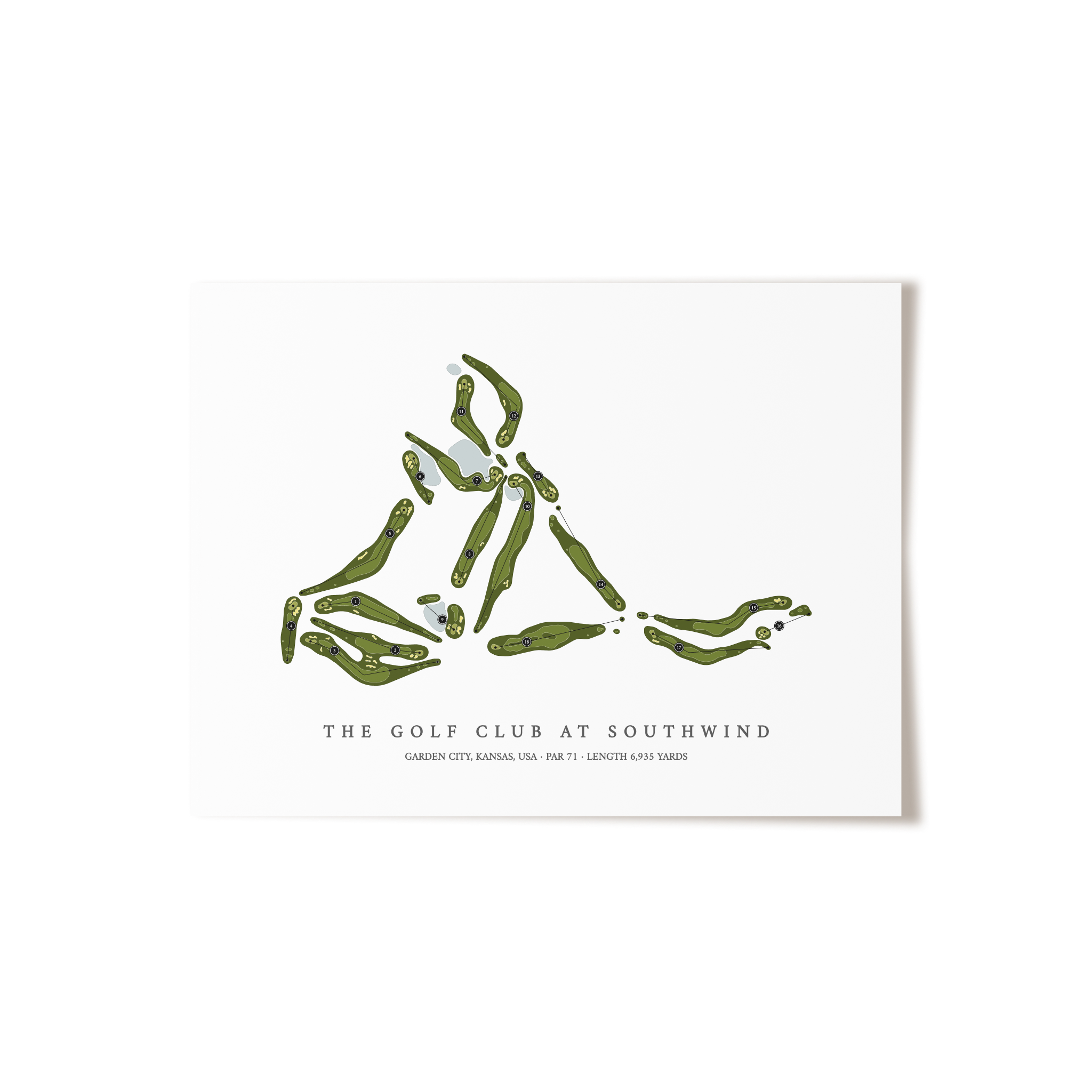 The Golf Club at Southwind | Golf Course Map | Unframed 