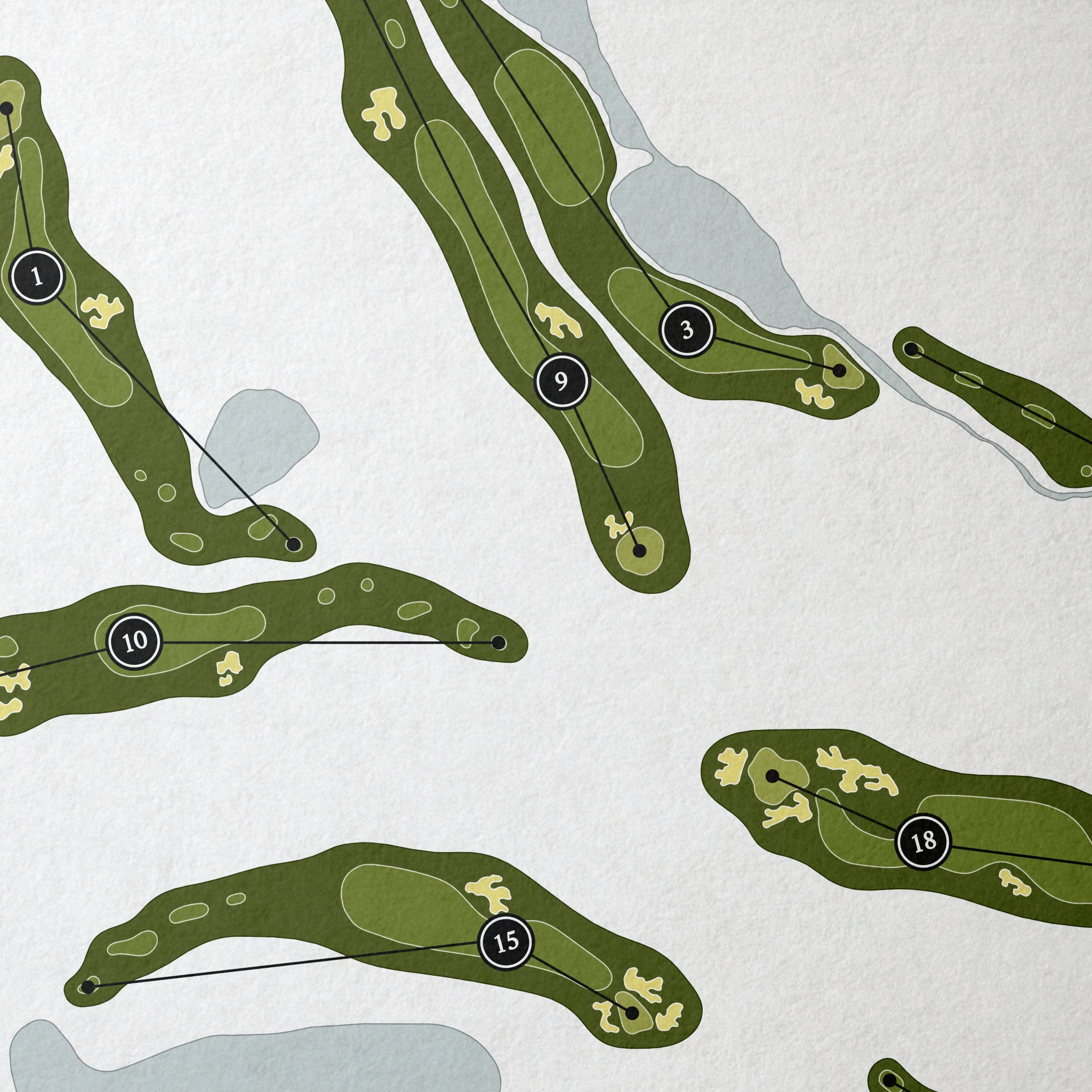 The Governors Club | Golf Course Map | Close Up 