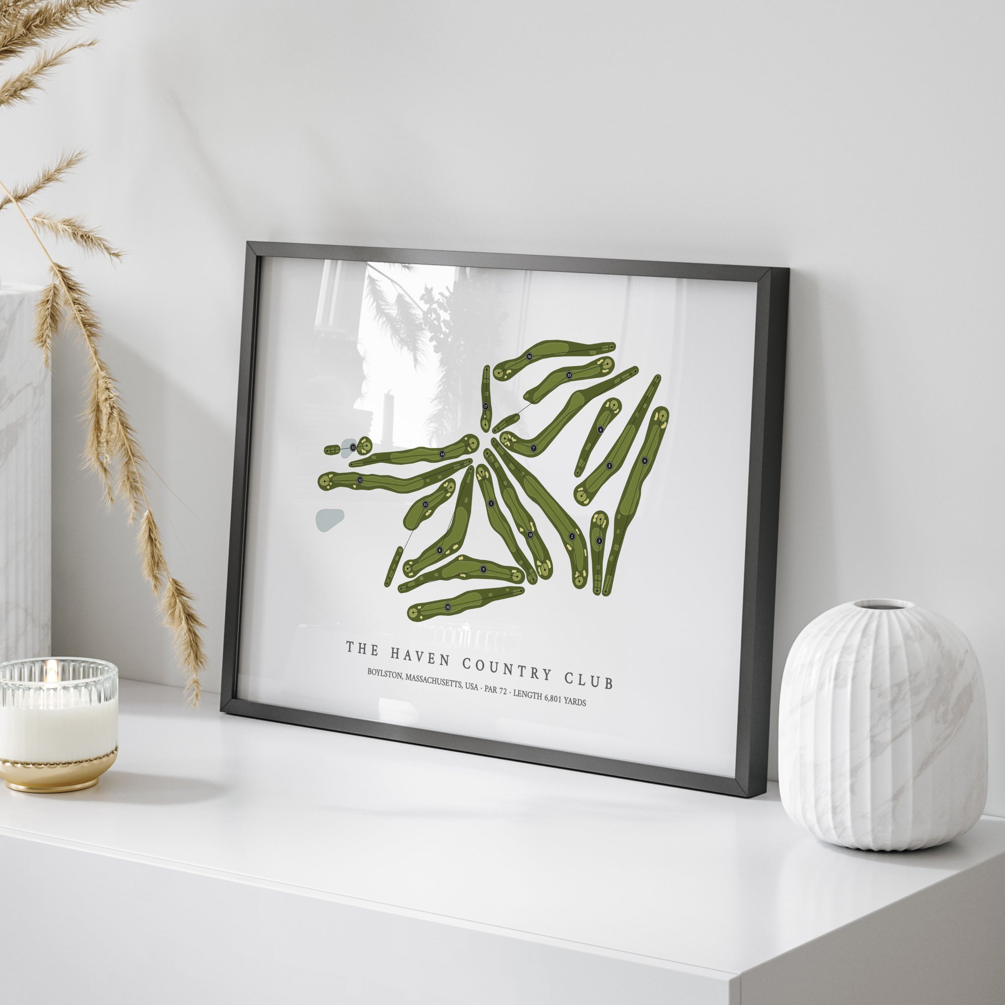 The Haven Country Club | Golf Course Print | On Table