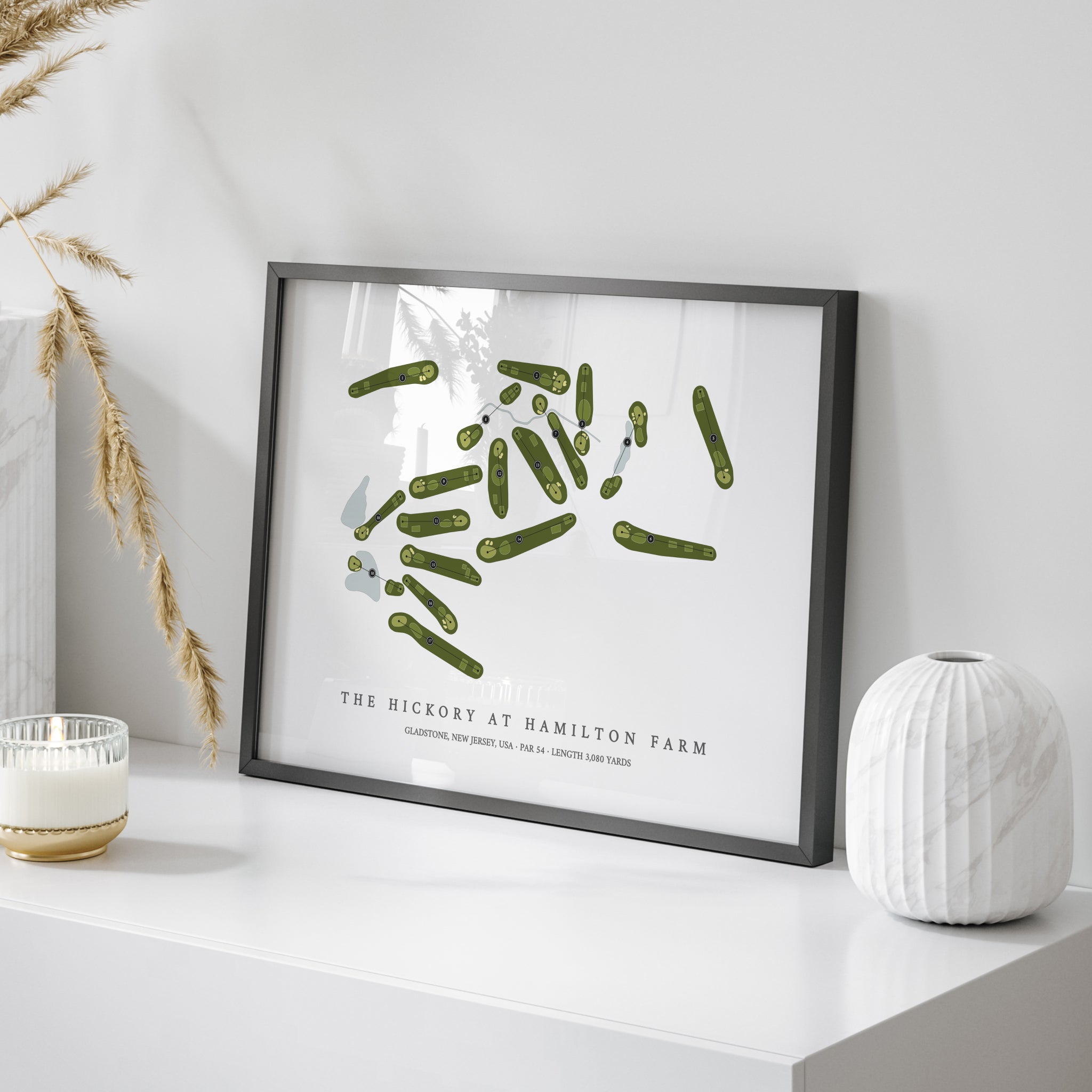 The Hickory at Hamilton Farm | Golf Course Map | On Table 