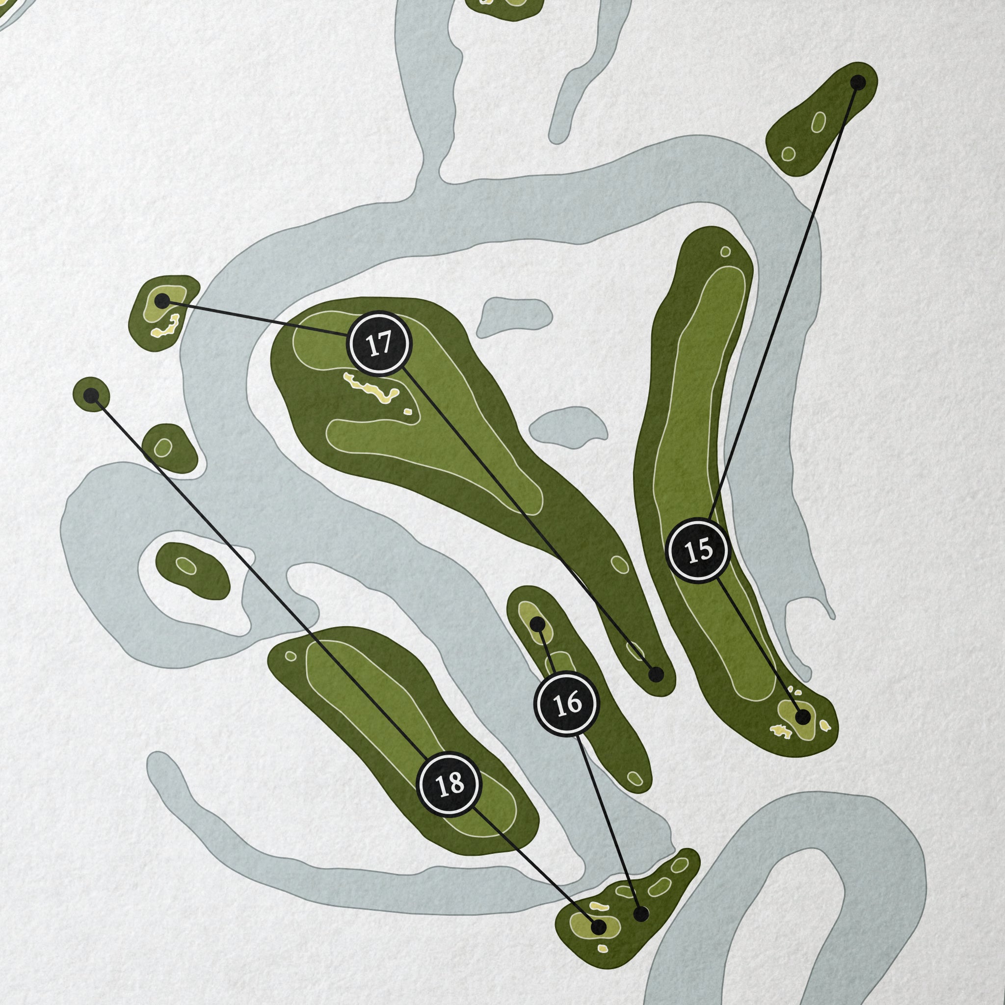 The Idaho Club | Golf Course Map | Close Up 